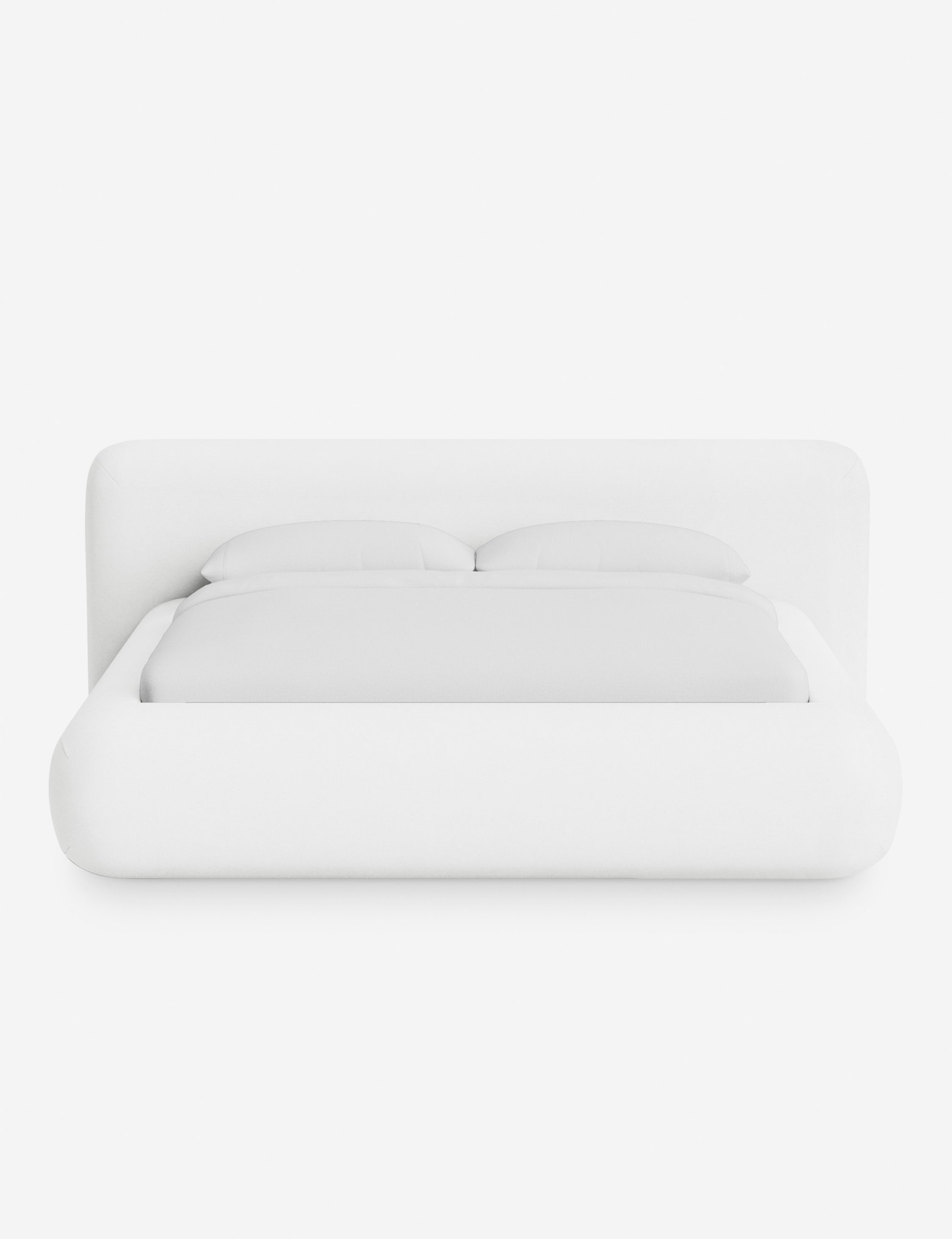 Pendo Rounded Platform Bed | Custom Upholstery, Low-Slung Design