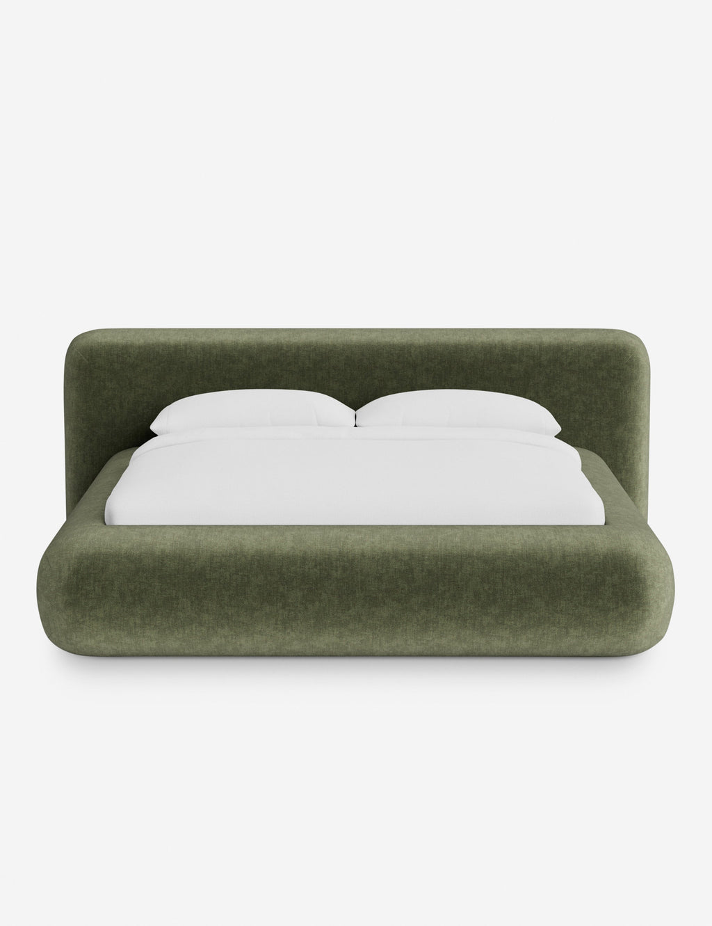 Pendo Rounded Platform Bed | Custom Upholstery, Low-Slung Design