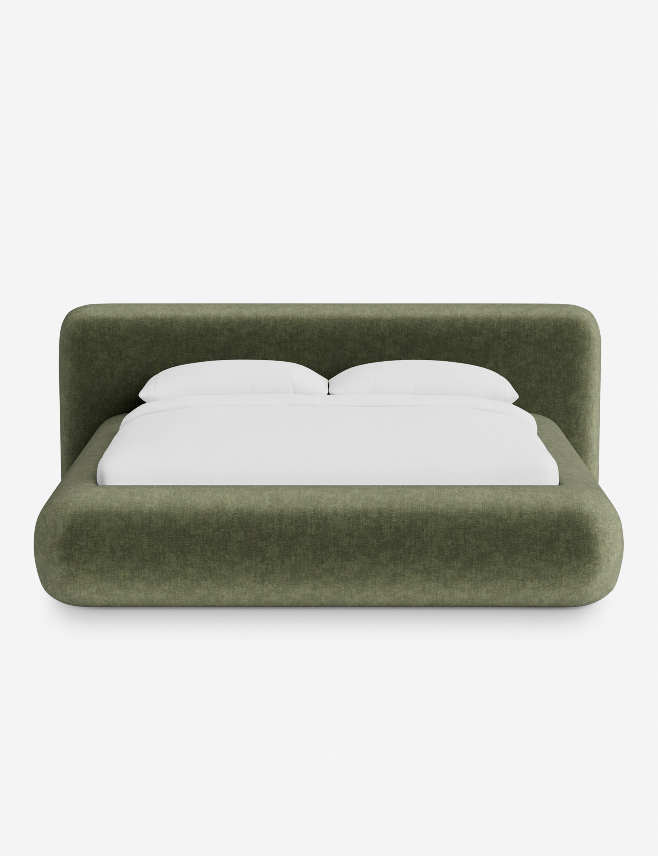 Pendo Rounded Platform Bed | Custom Upholstery, Low-Slung Design