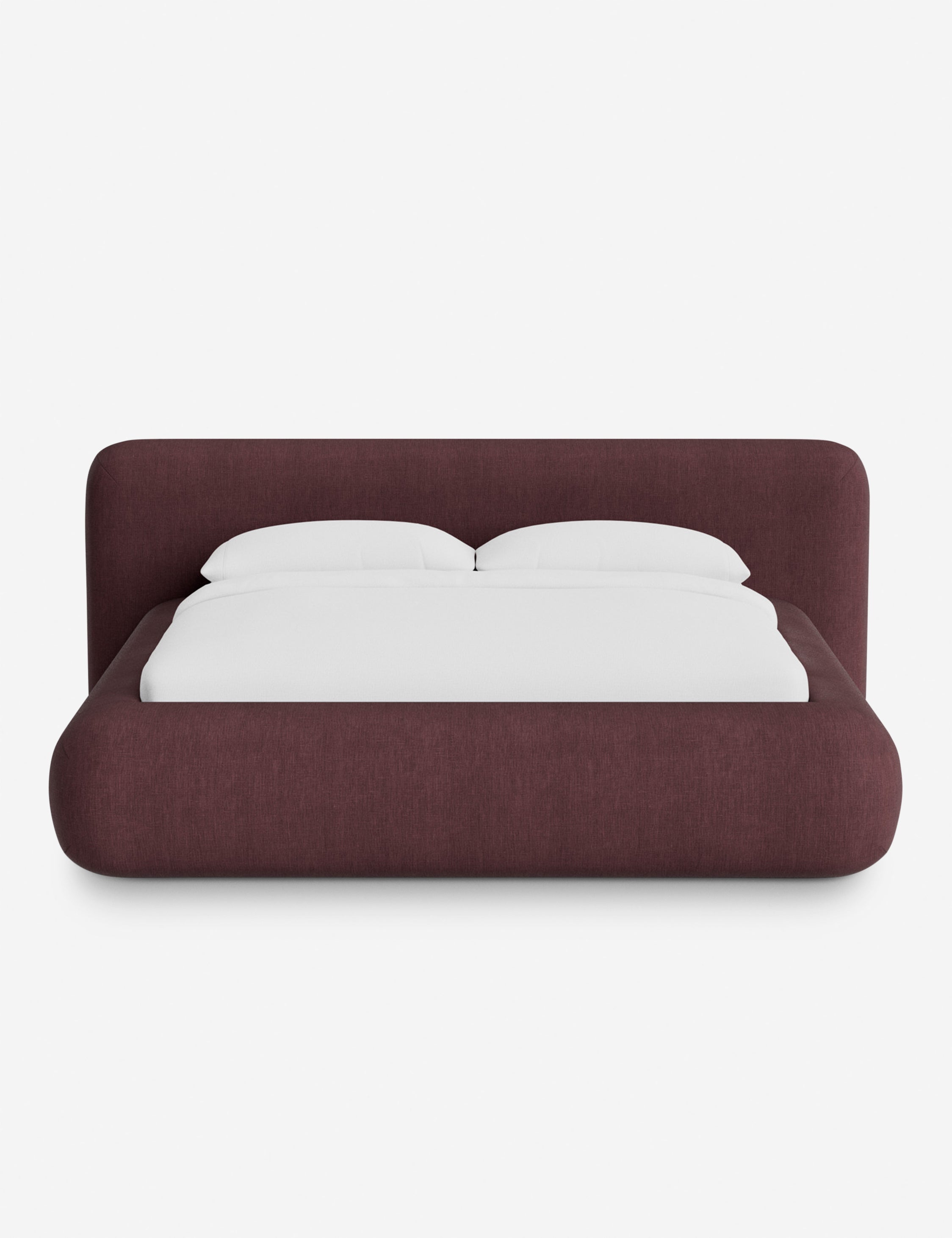 Pendo Rounded Platform Bed | Custom Upholstery, Low-Slung Design