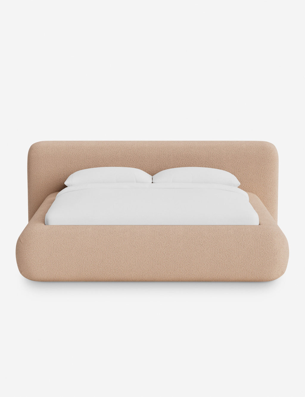 Pendo Rounded Platform Bed | Custom Upholstery, Low-Slung Design