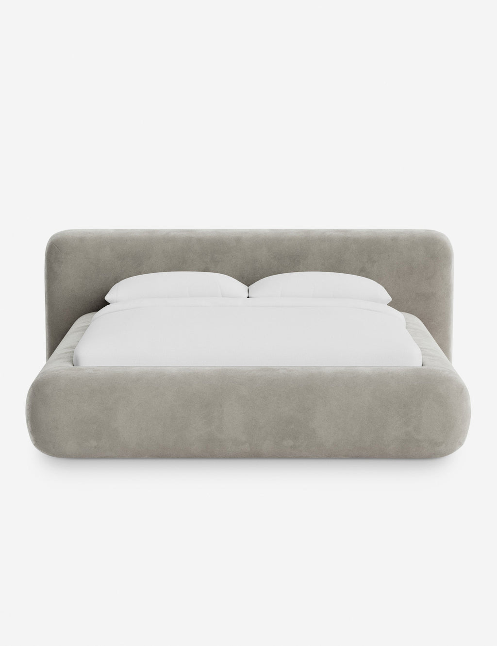 Pendo Rounded Platform Bed | Custom Upholstery, Low-Slung Design