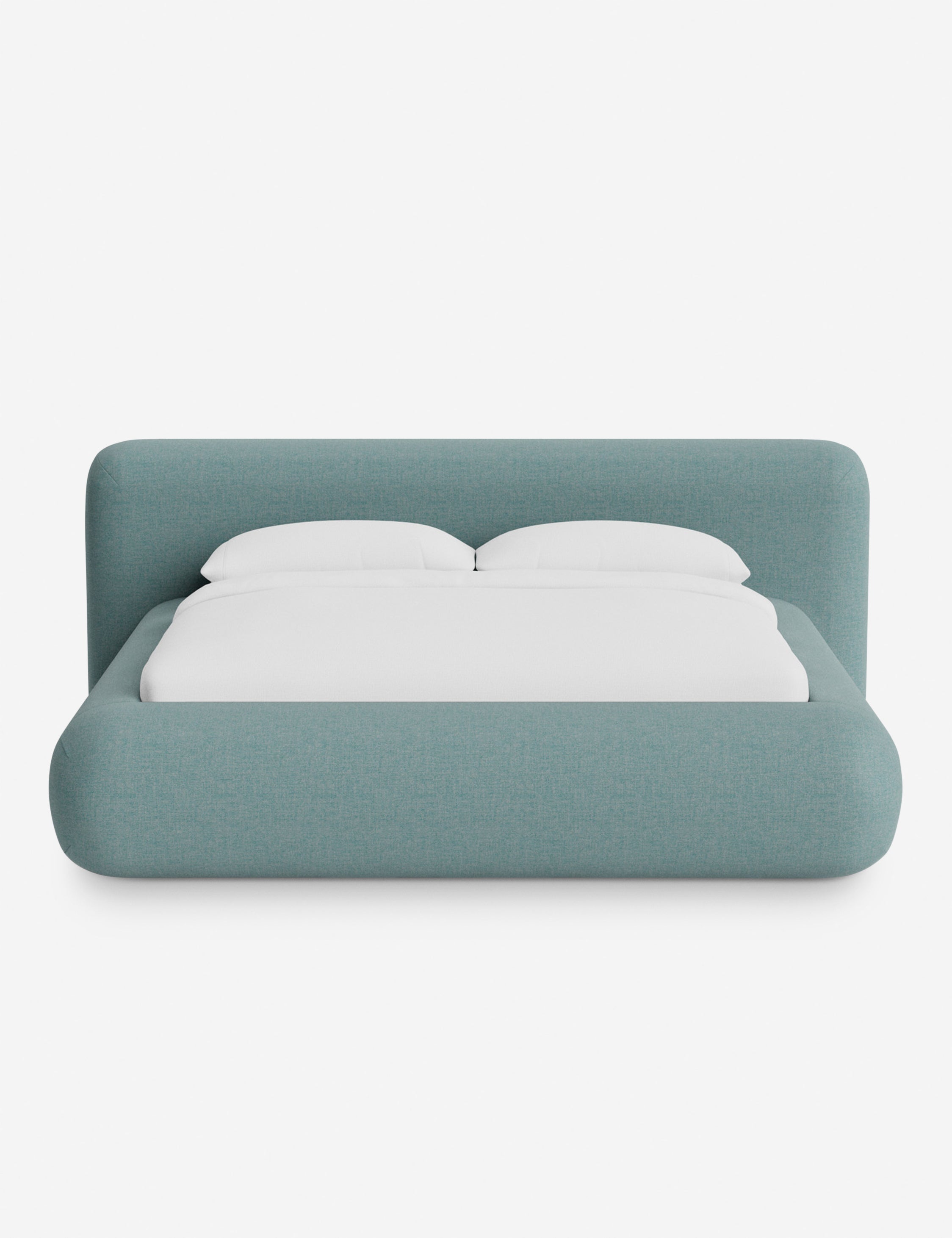 Pendo Rounded Platform Bed | Custom Upholstery, Low-Slung Design