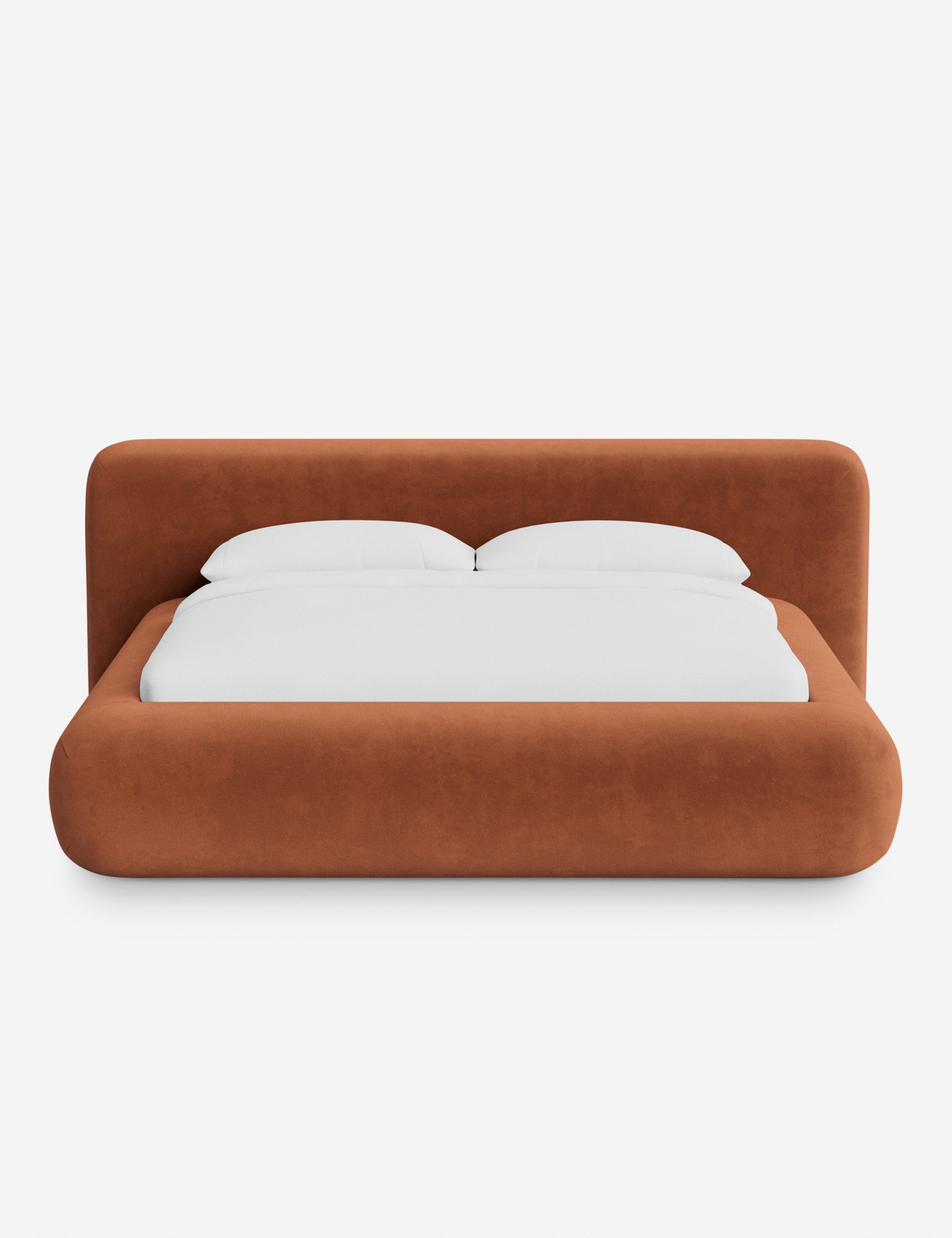 Pendo Rounded Platform Bed | Custom Upholstery, Low-Slung Design