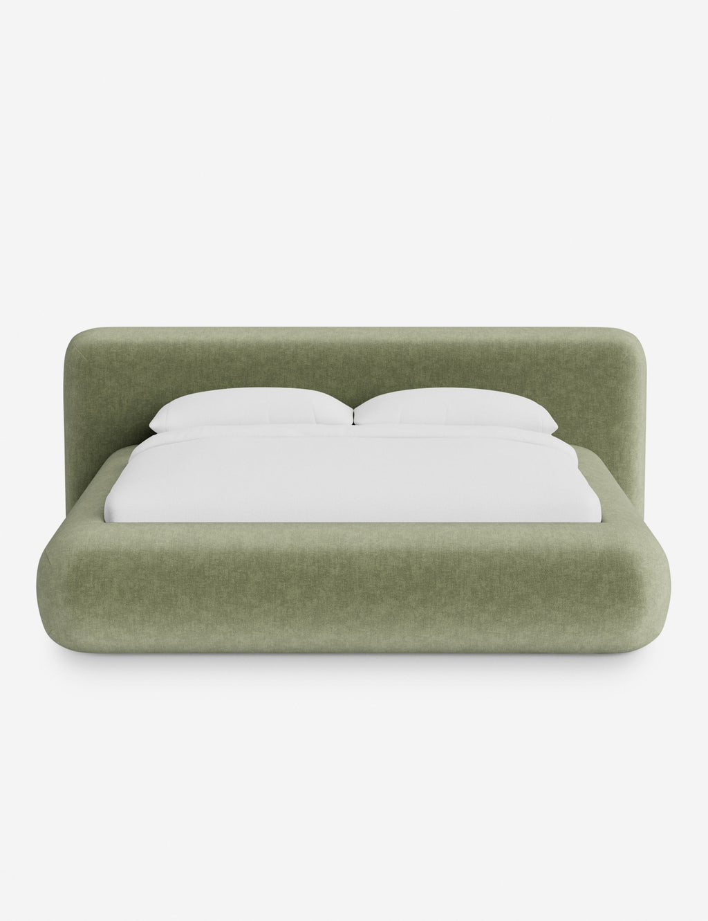 Pendo Rounded Platform Bed | Custom Upholstery, Low-Slung Design