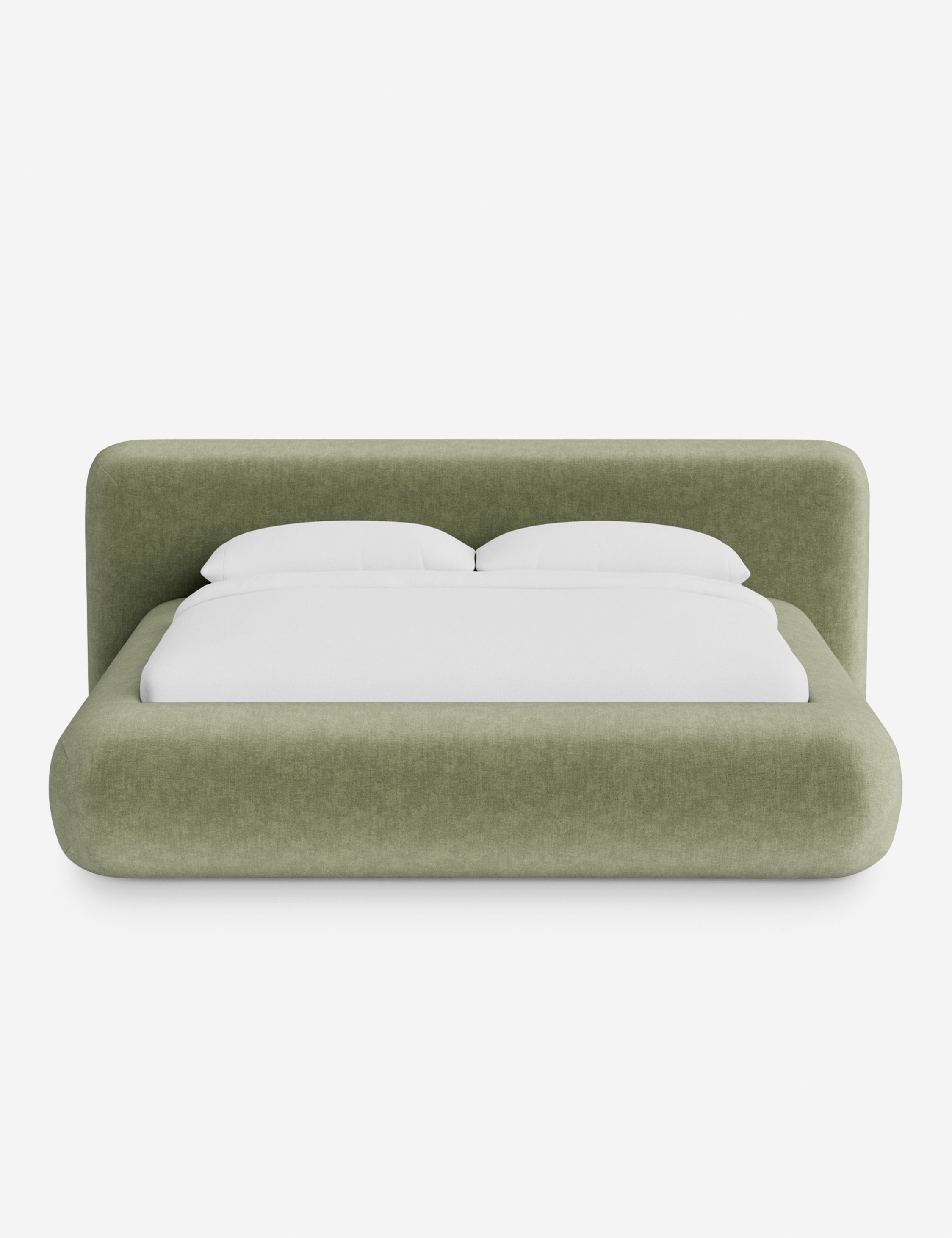 Pendo Rounded Platform Bed | Custom Upholstery, Low-Slung Design