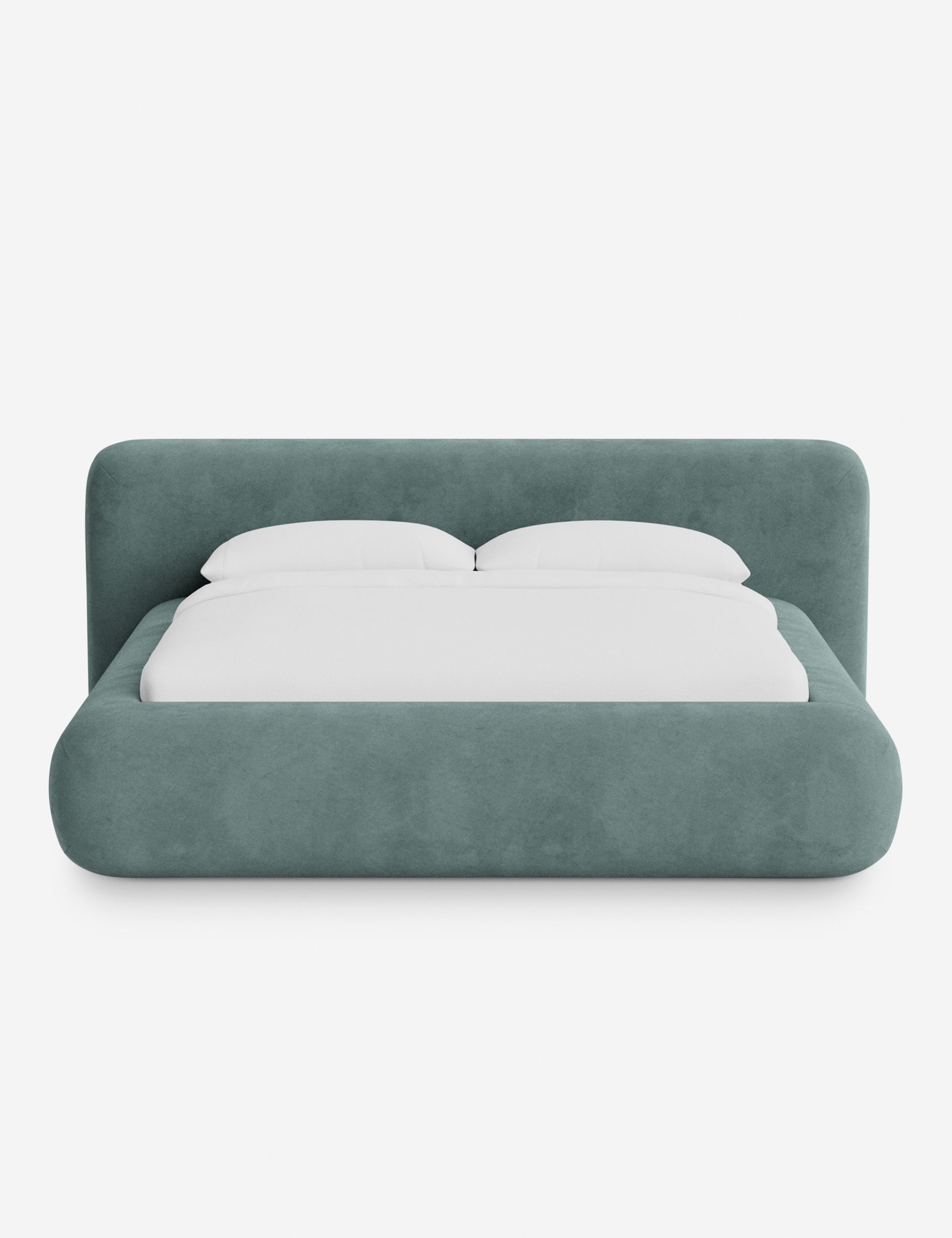 Pendo Rounded Platform Bed | Custom Upholstery, Low-Slung Design