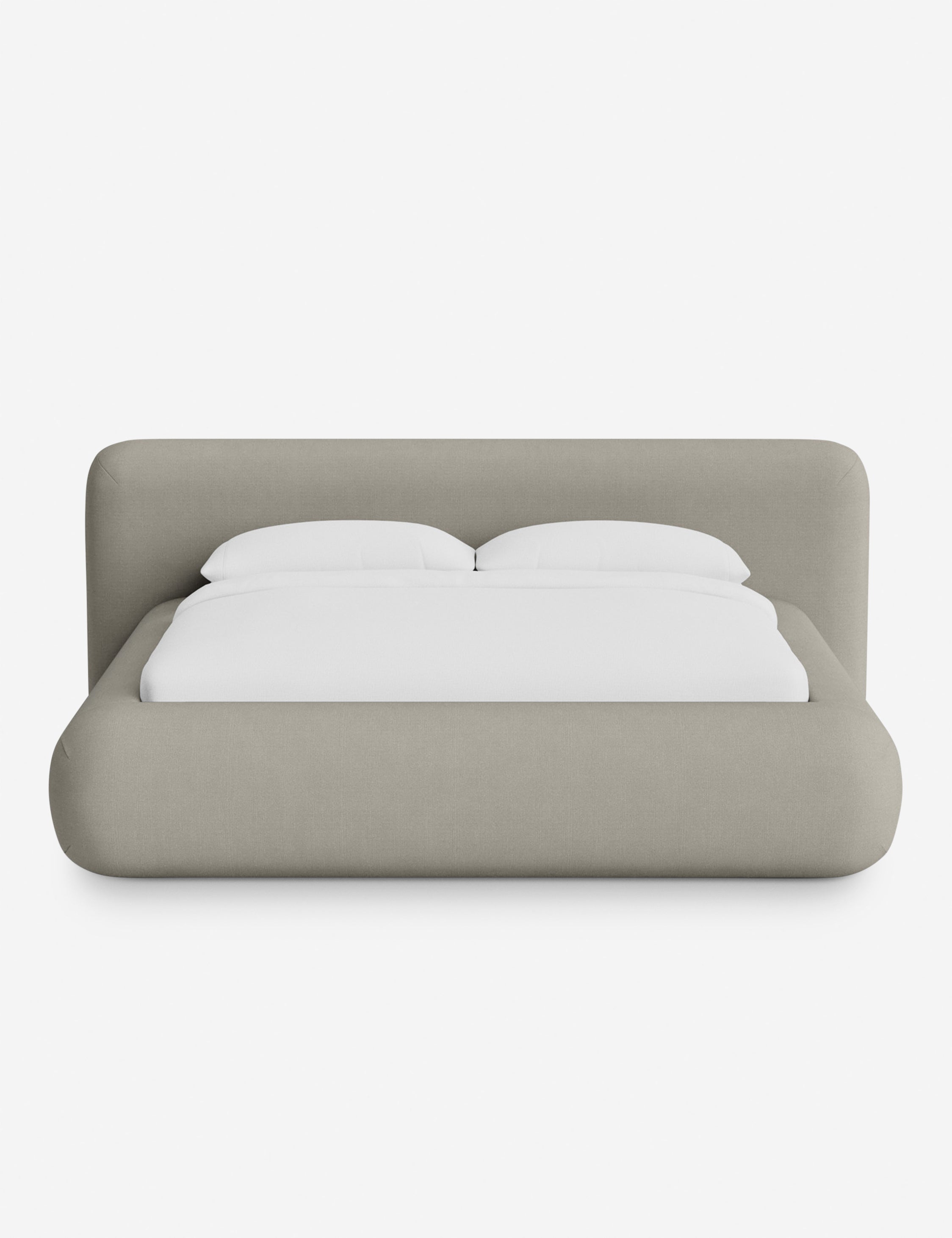 Pendo Rounded Platform Bed | Custom Upholstery, Low-Slung Design