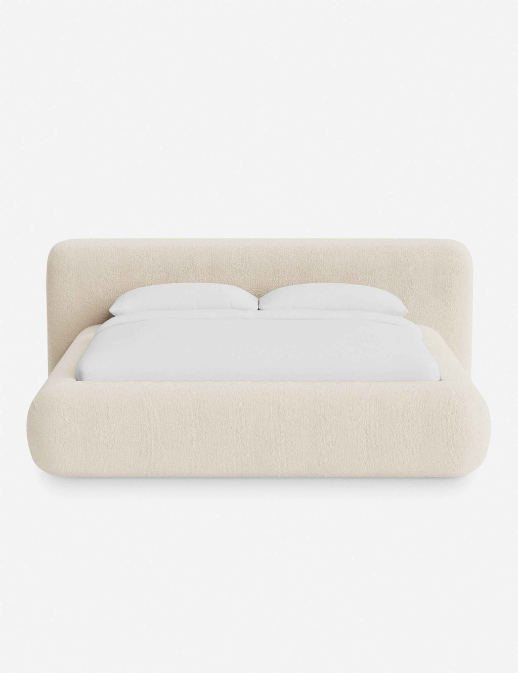 Pendo Rounded Platform Bed | Custom Upholstery, Low-Slung Design