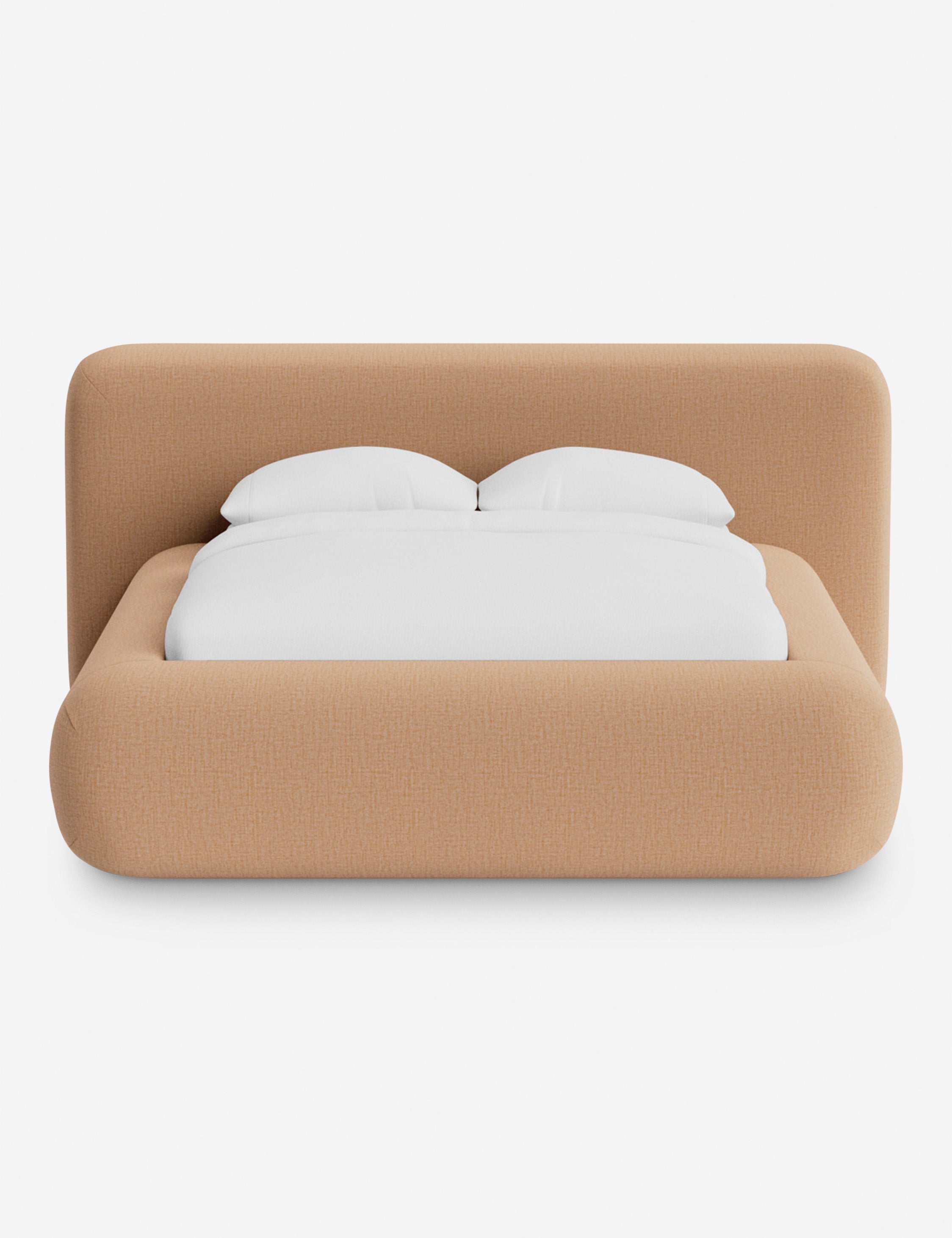 Pendo Rounded Platform Bed | Custom Upholstery, Low-Slung Design