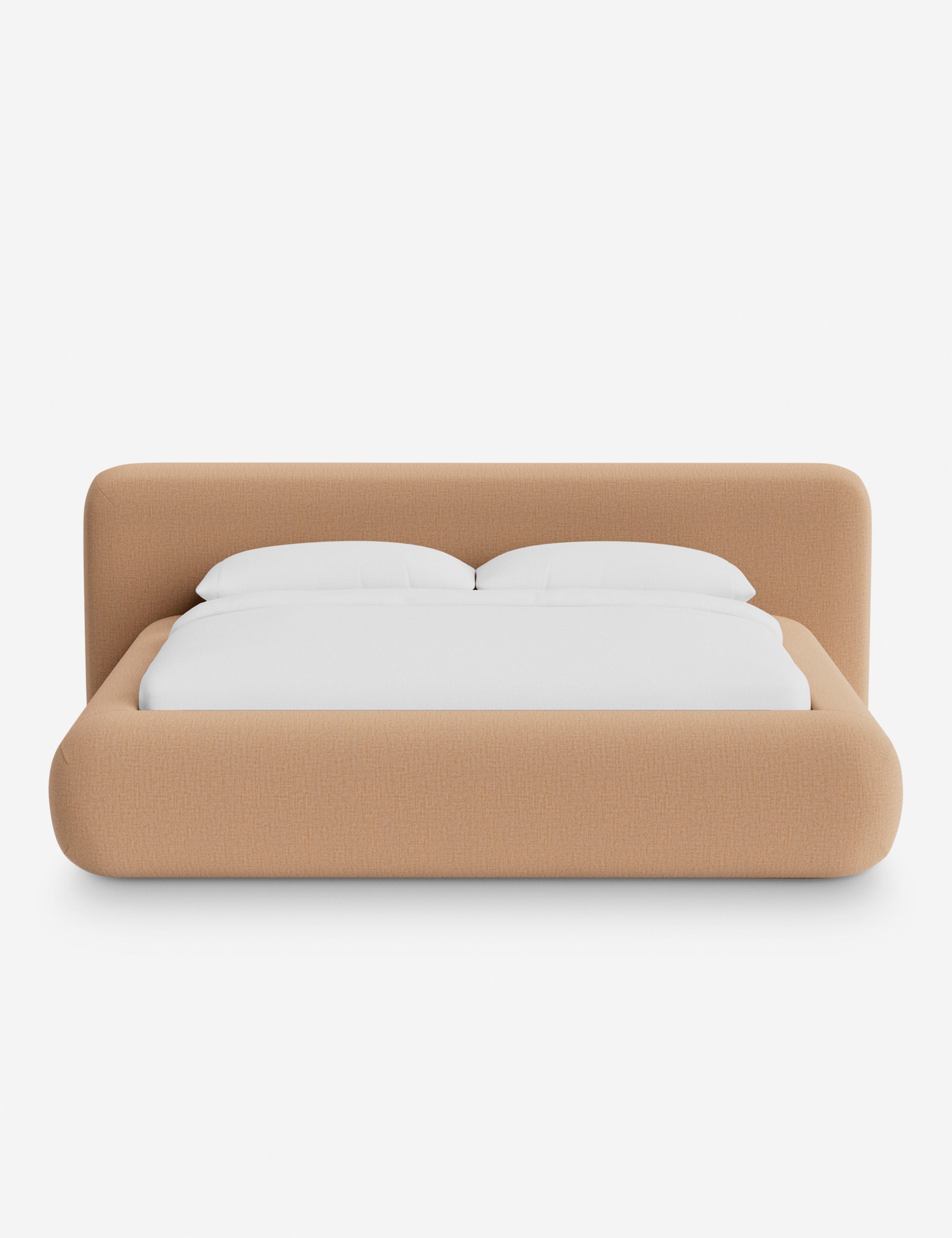 Pendo Rounded Platform Bed | Custom Upholstery, Low-Slung Design