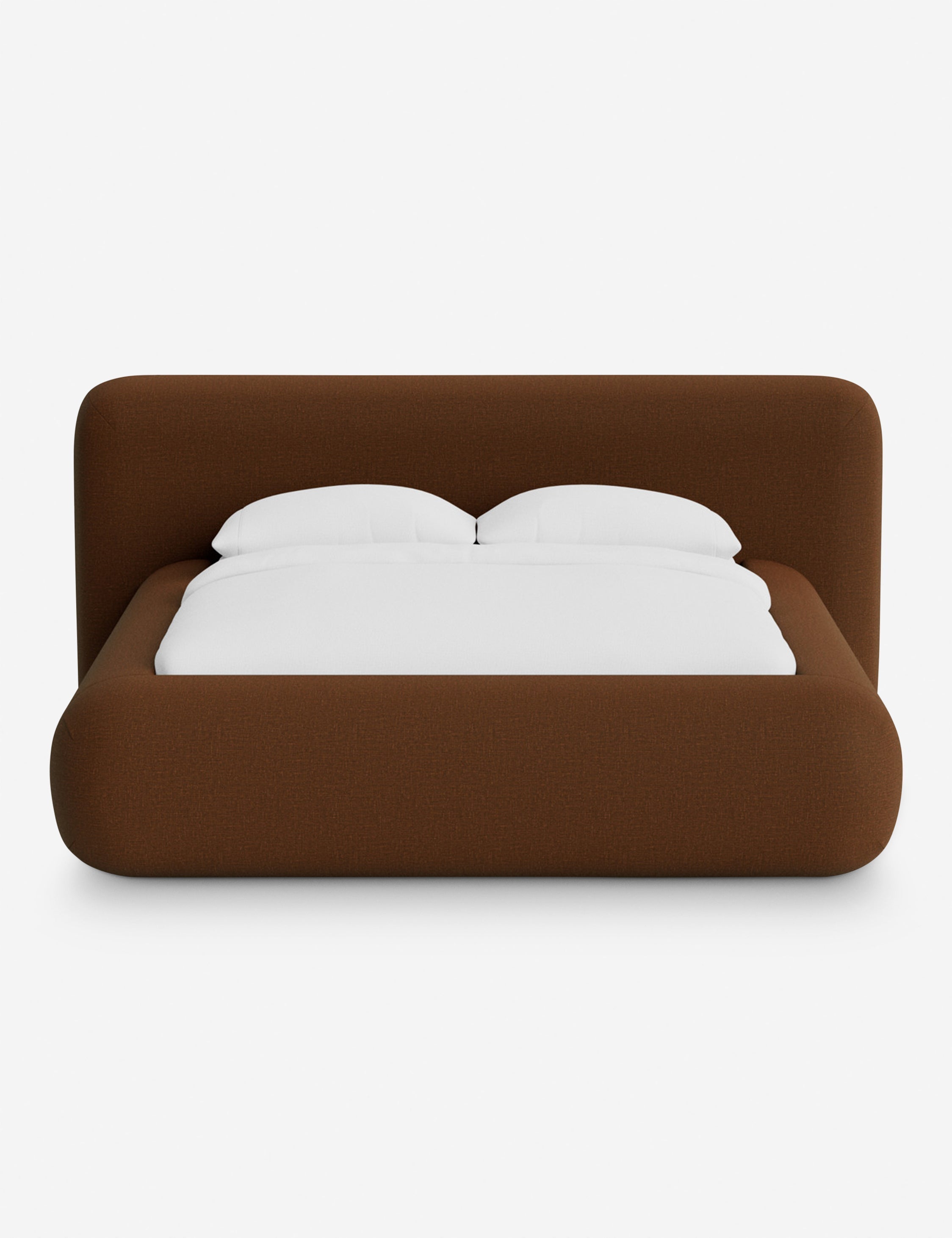 Pendo Rounded Platform Bed | Custom Upholstery, Low-Slung Design