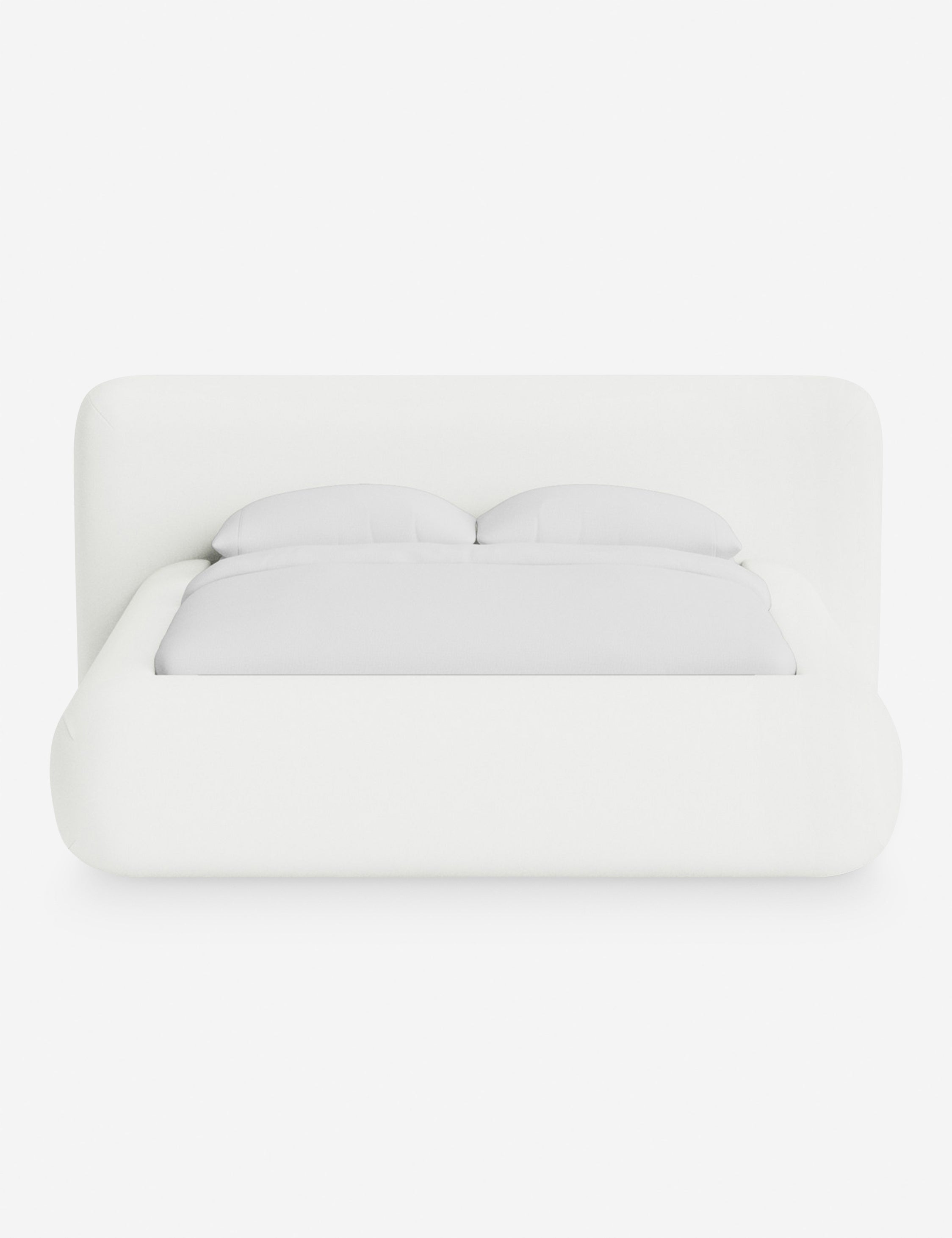Pendo Rounded Platform Bed | Custom Upholstery, Low-Slung Design