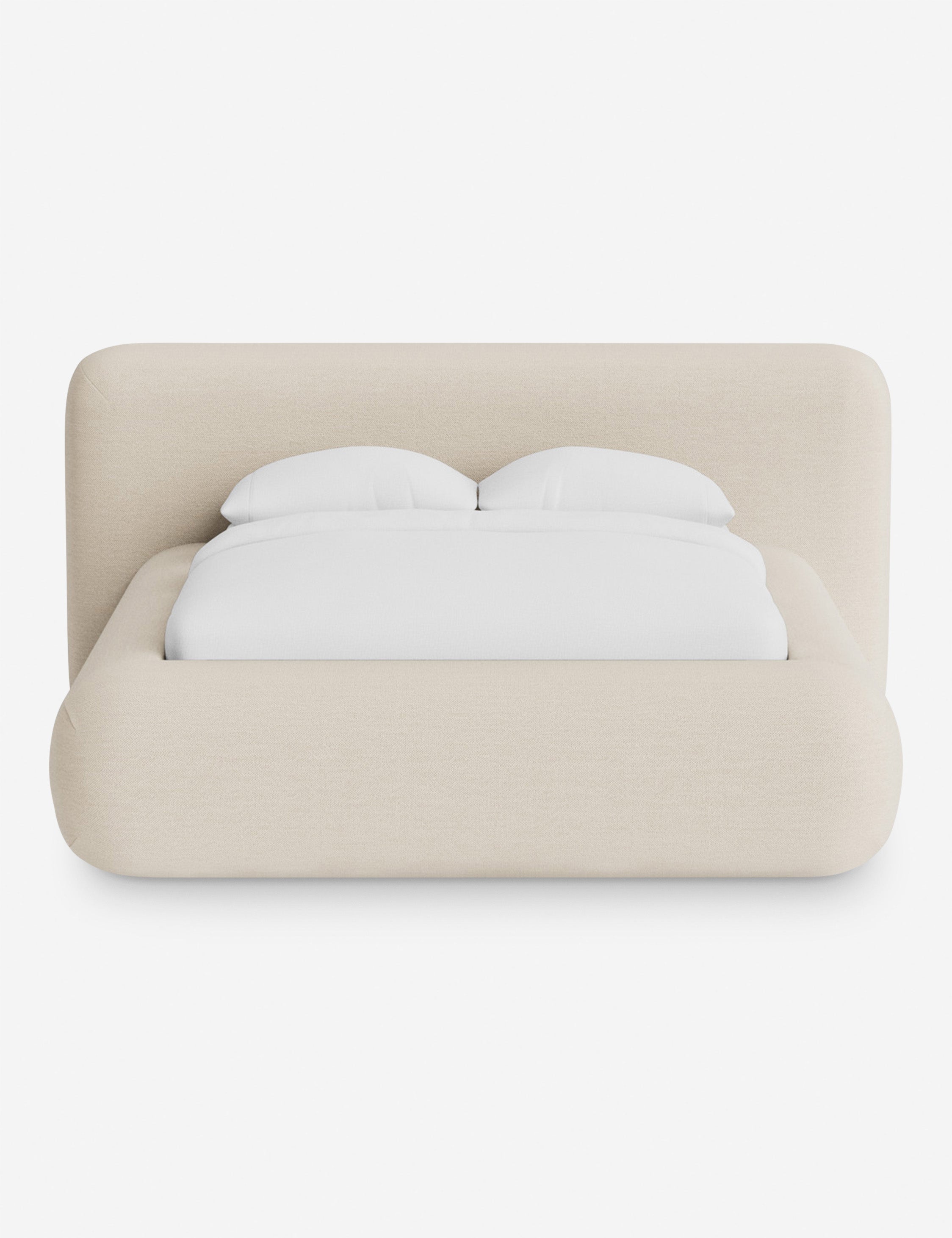 Pendo Rounded Platform Bed | Custom Upholstery, Low-Slung Design
