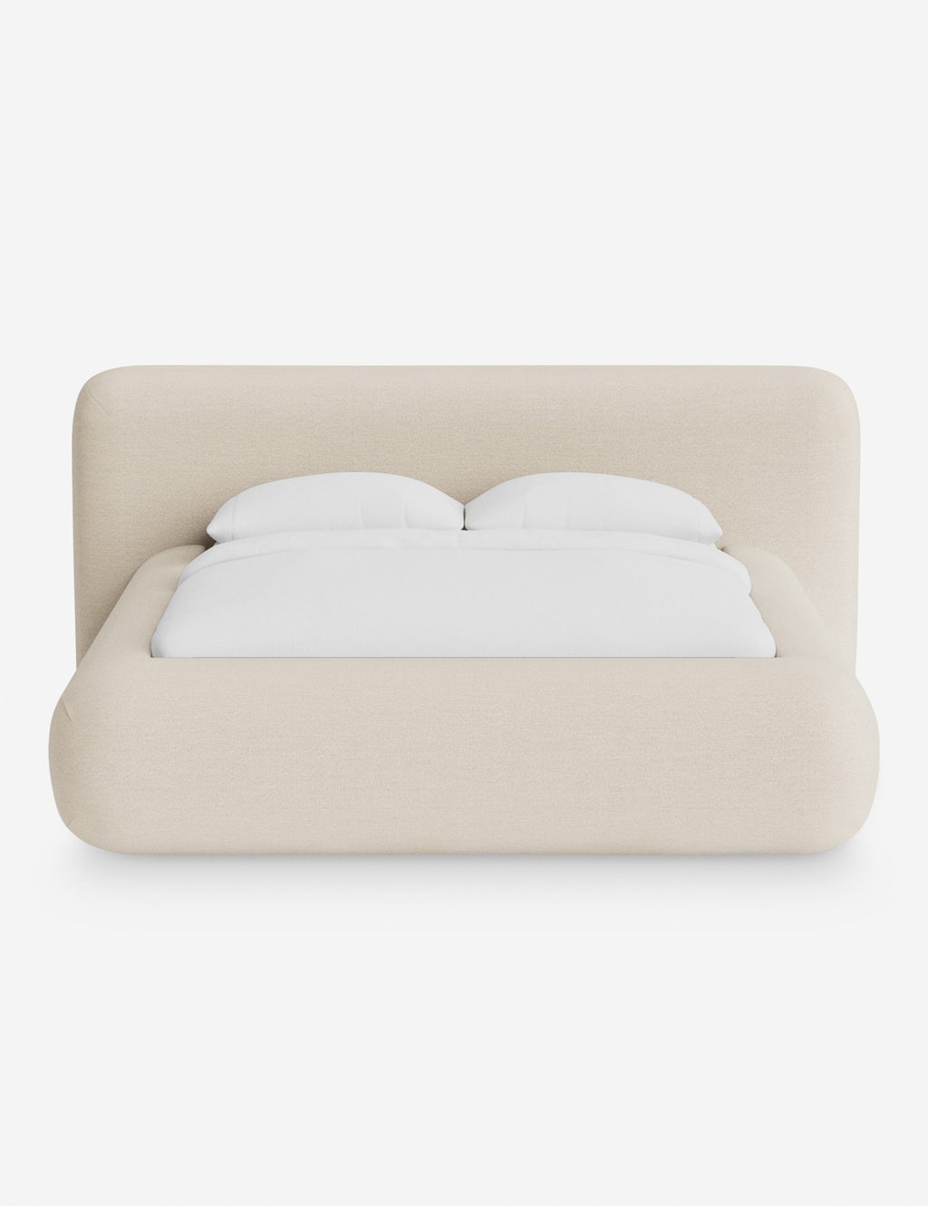 Pendo Rounded Platform Bed | Custom Upholstery, Low-Slung Design