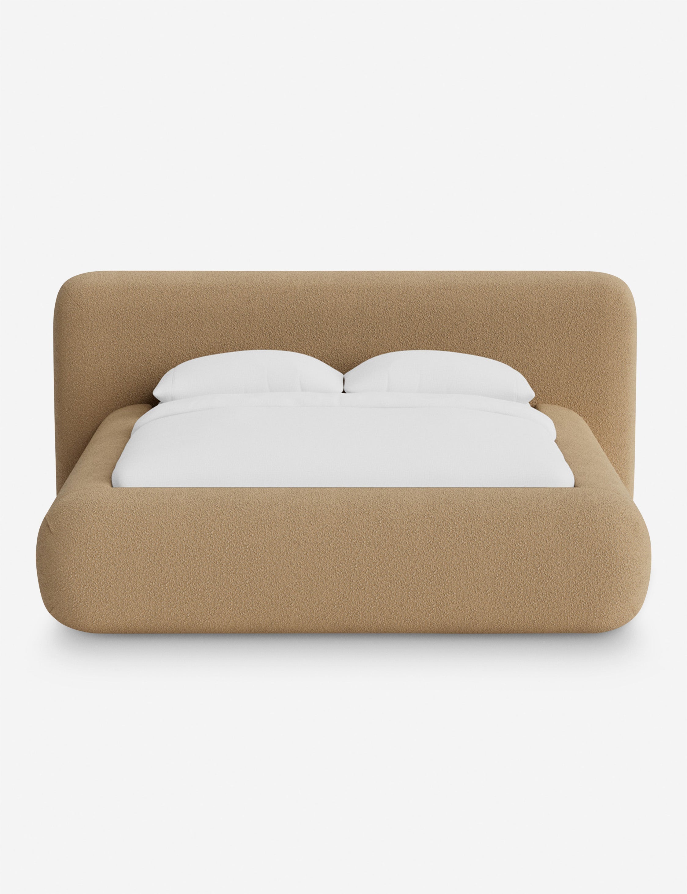 Pendo Rounded Platform Bed | Custom Upholstery, Low-Slung Design