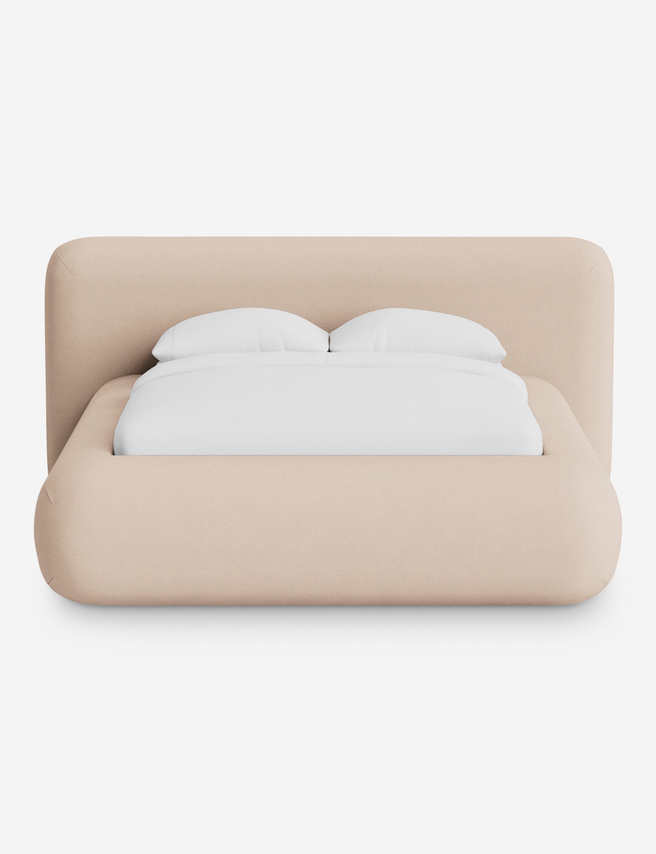 Pendo Rounded Platform Bed | Custom Upholstery, Low-Slung Design