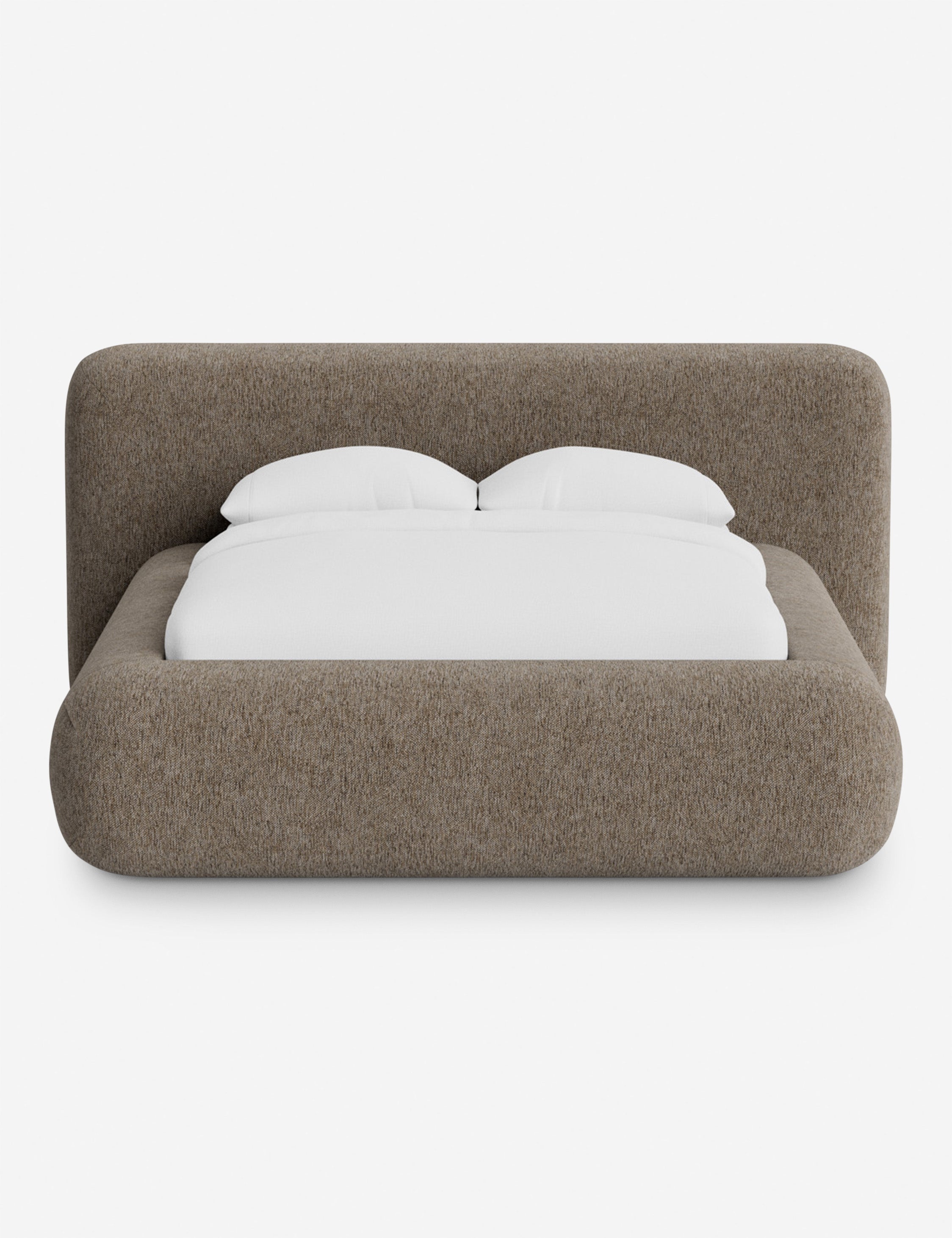 Pendo Rounded Platform Bed | Custom Upholstery, Low-Slung Design