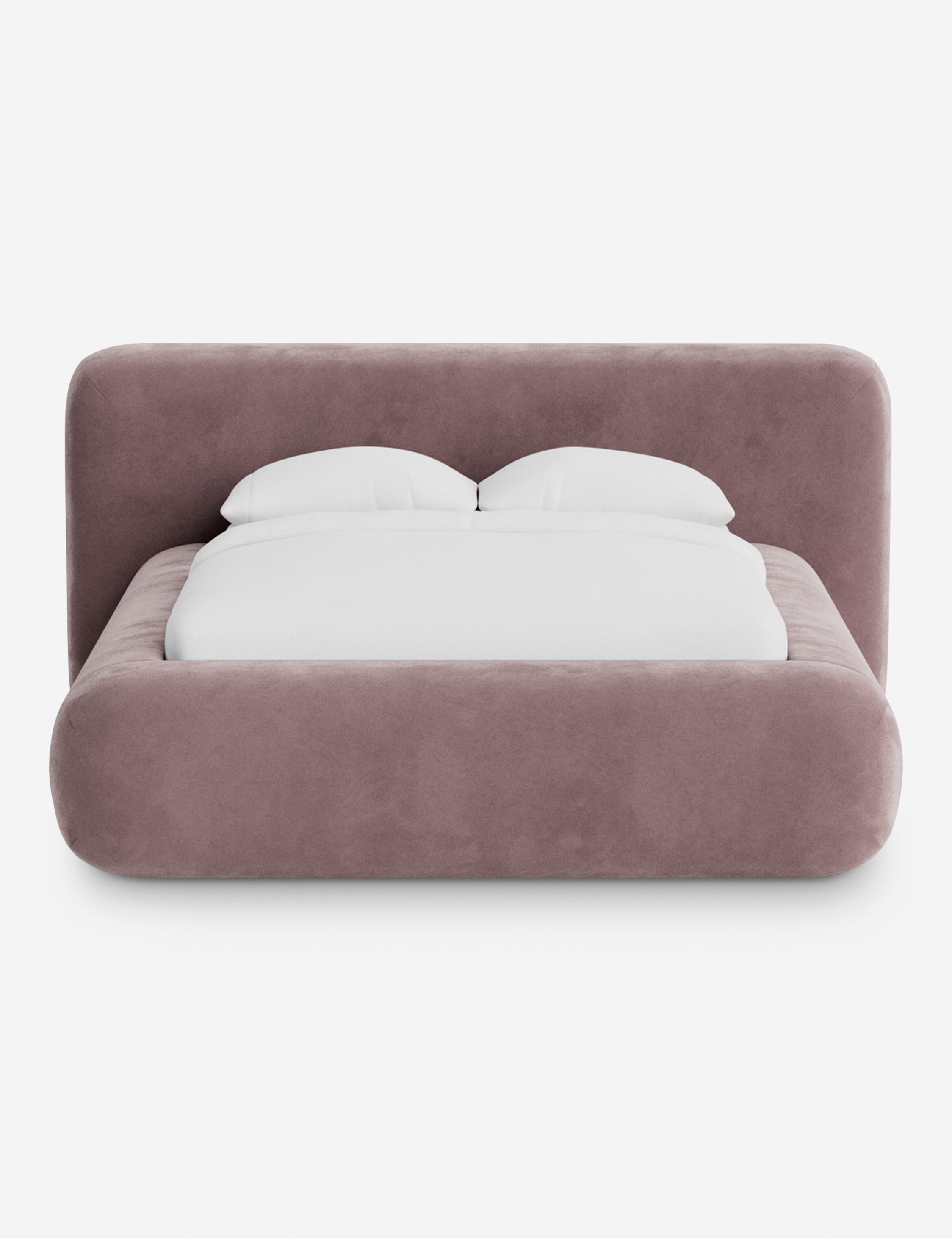 Pendo Rounded Platform Bed | Custom Upholstery, Low-Slung Design