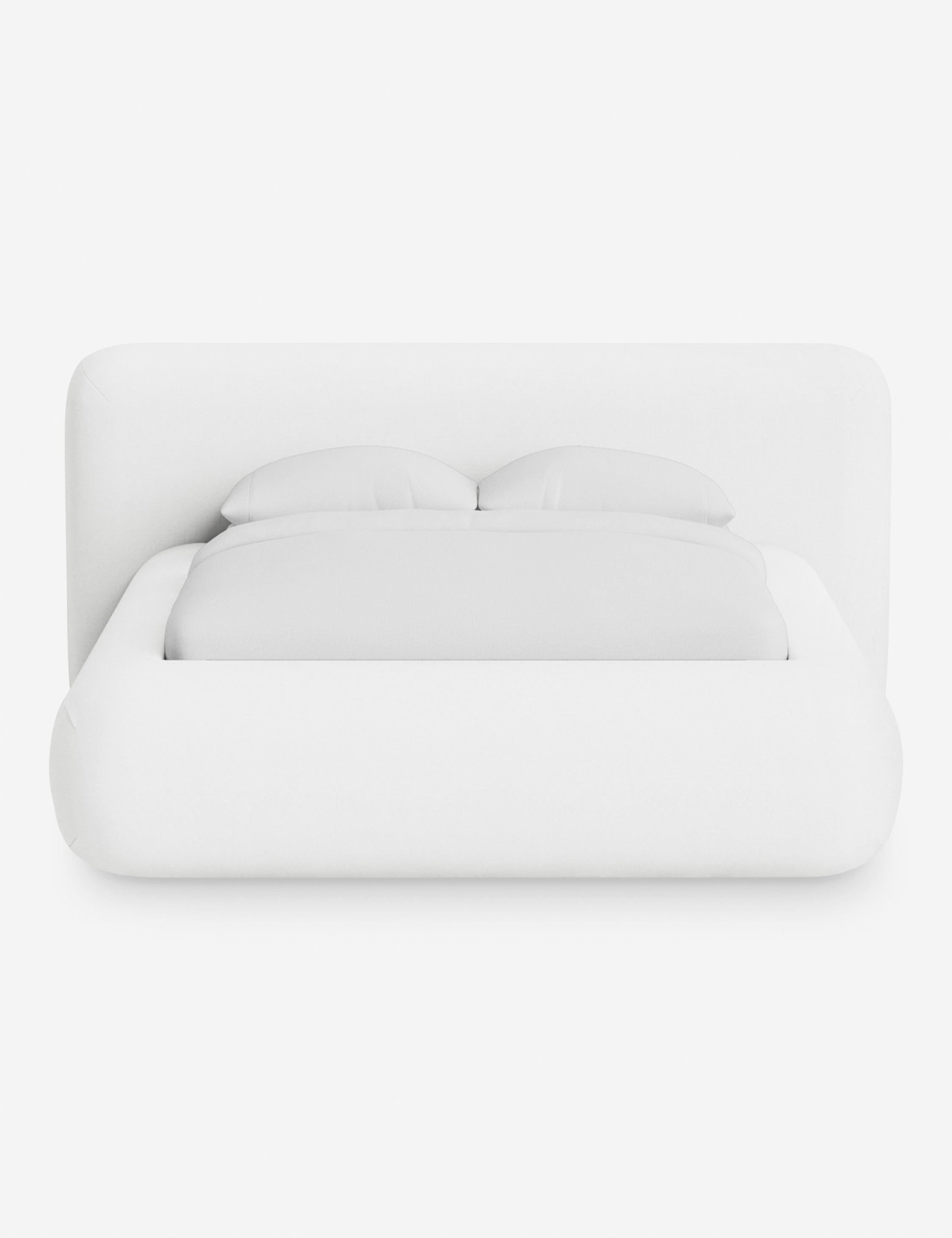 Pendo Rounded Platform Bed | Custom Upholstery, Low-Slung Design