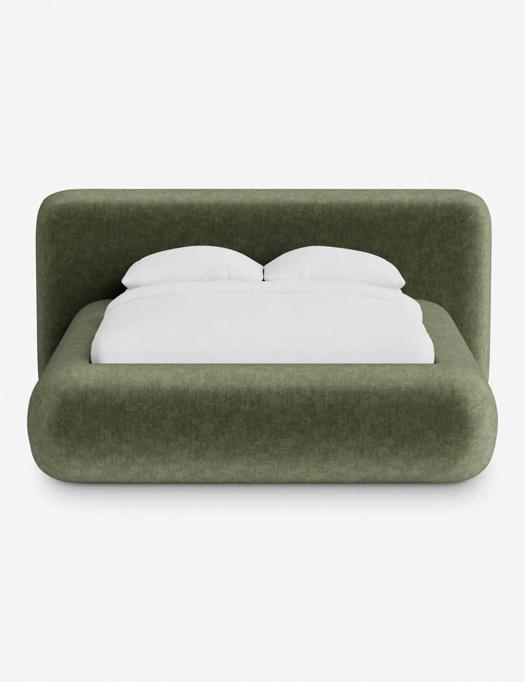 Pendo Rounded Platform Bed | Custom Upholstery, Low-Slung Design