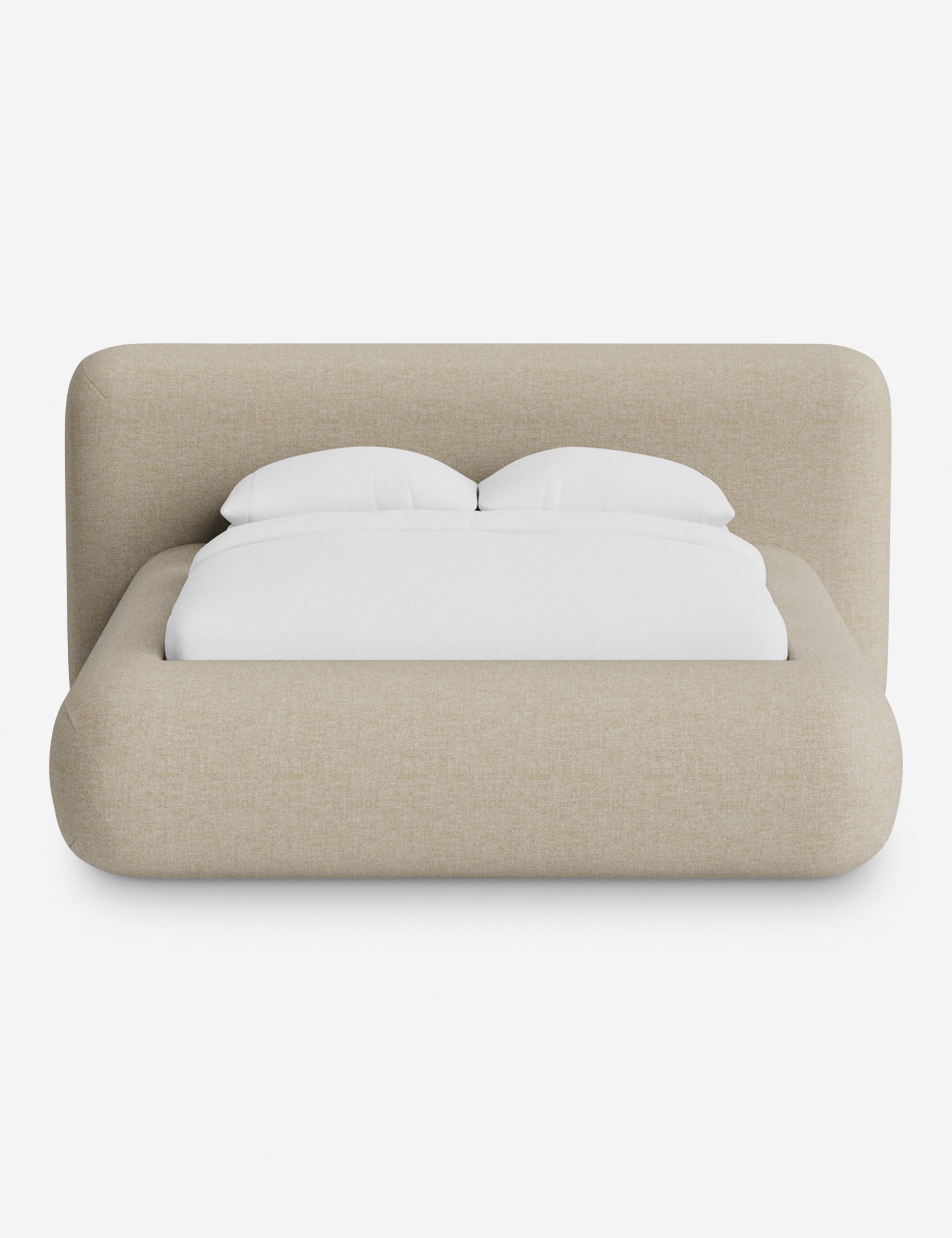 Pendo Rounded Platform Bed | Custom Upholstery, Low-Slung Design