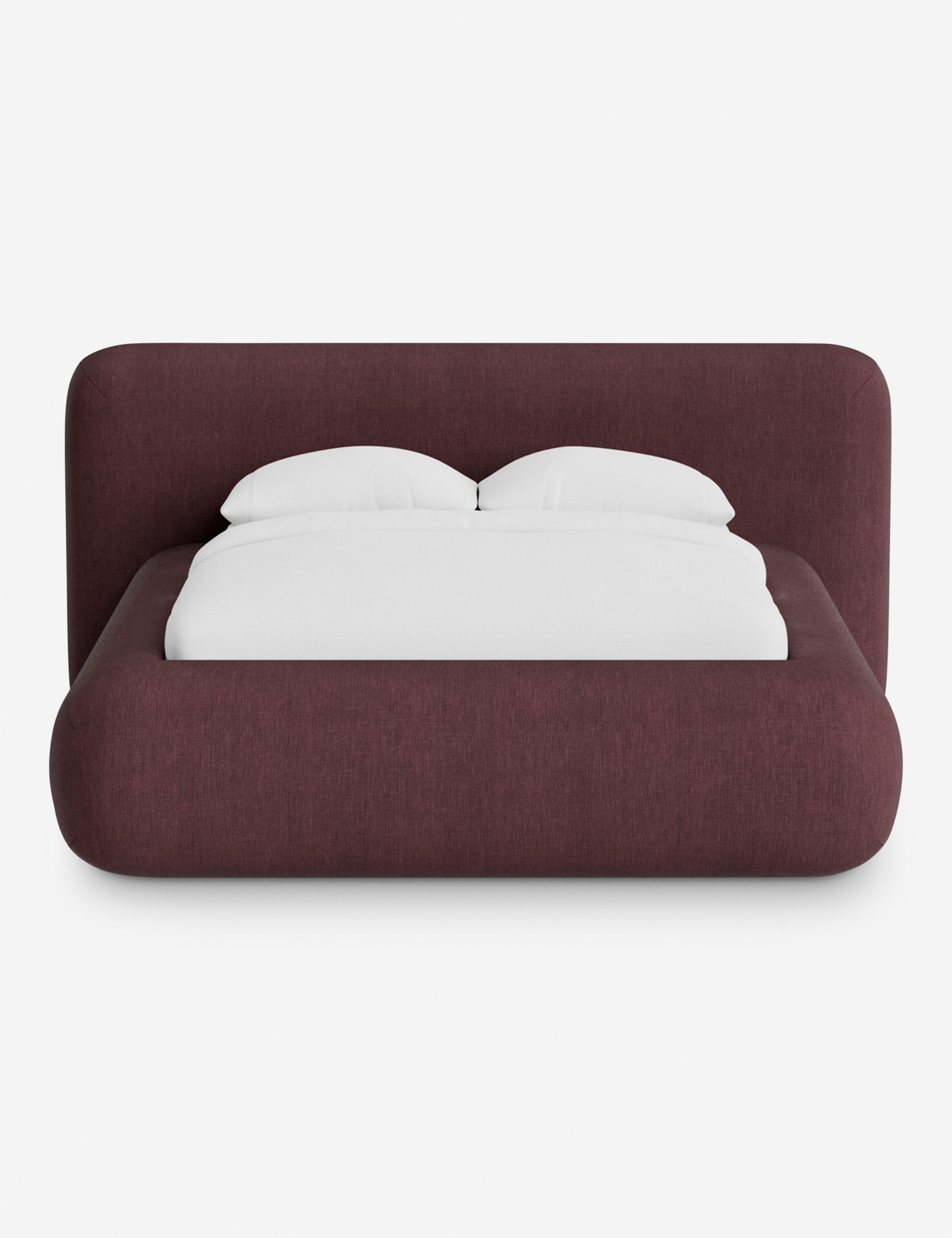 Pendo Rounded Platform Bed | Custom Upholstery, Low-Slung Design