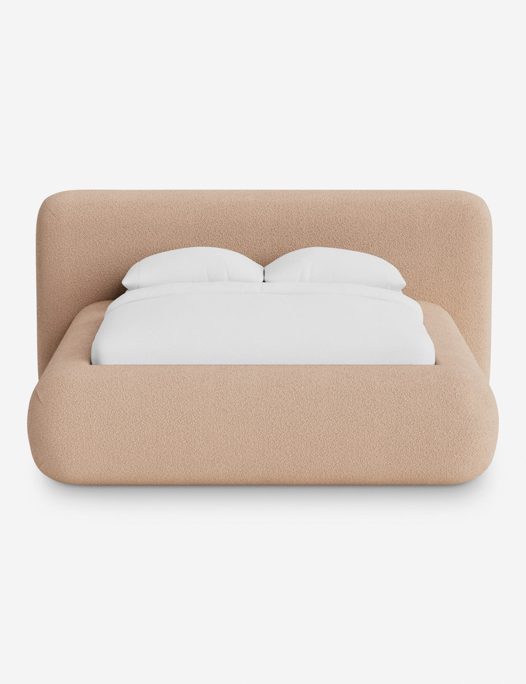 Pendo Rounded Platform Bed | Custom Upholstery, Low-Slung Design