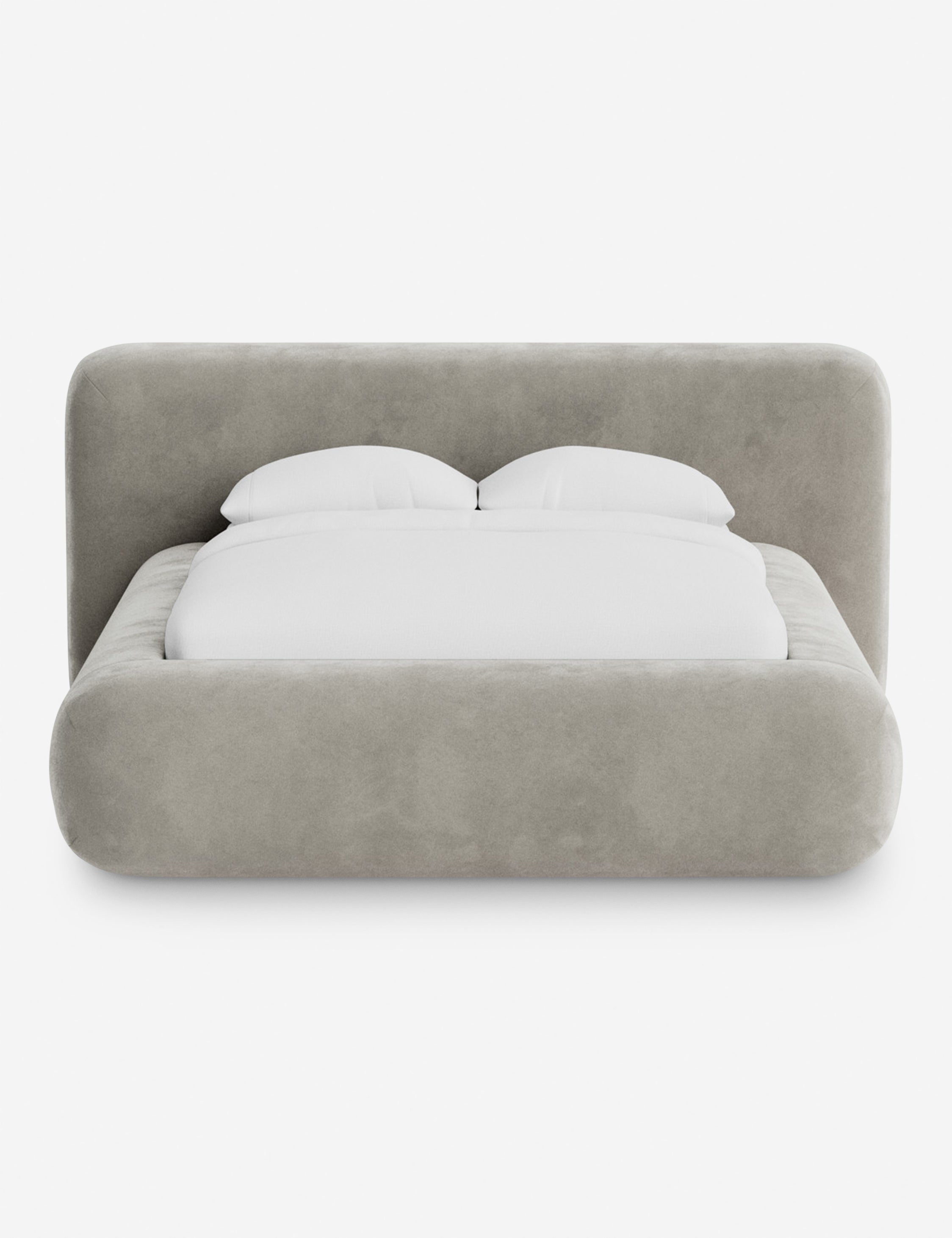 Pendo Rounded Platform Bed | Custom Upholstery, Low-Slung Design