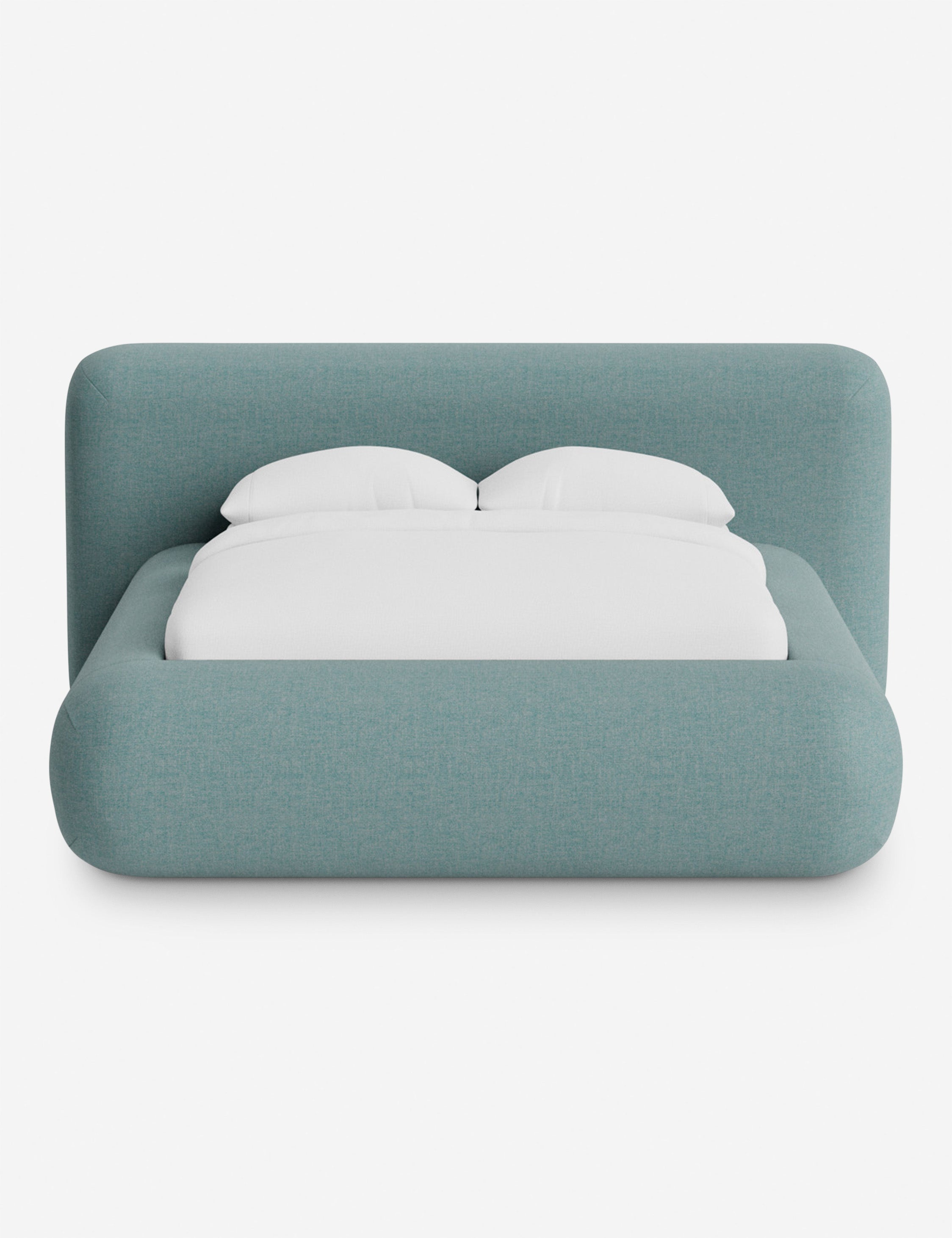 Pendo Rounded Platform Bed | Custom Upholstery, Low-Slung Design