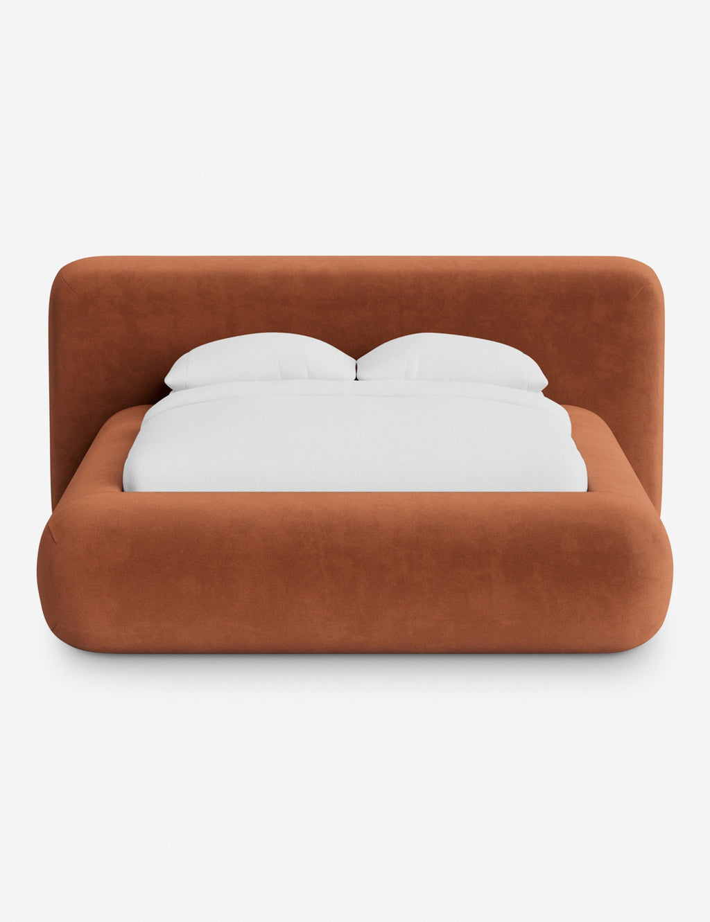 Pendo Rounded Platform Bed | Custom Upholstery, Low-Slung Design