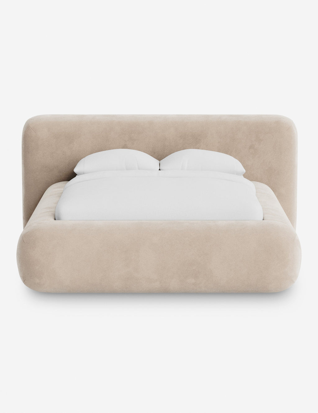 Pendo Rounded Platform Bed | Custom Upholstery, Low-Slung Design