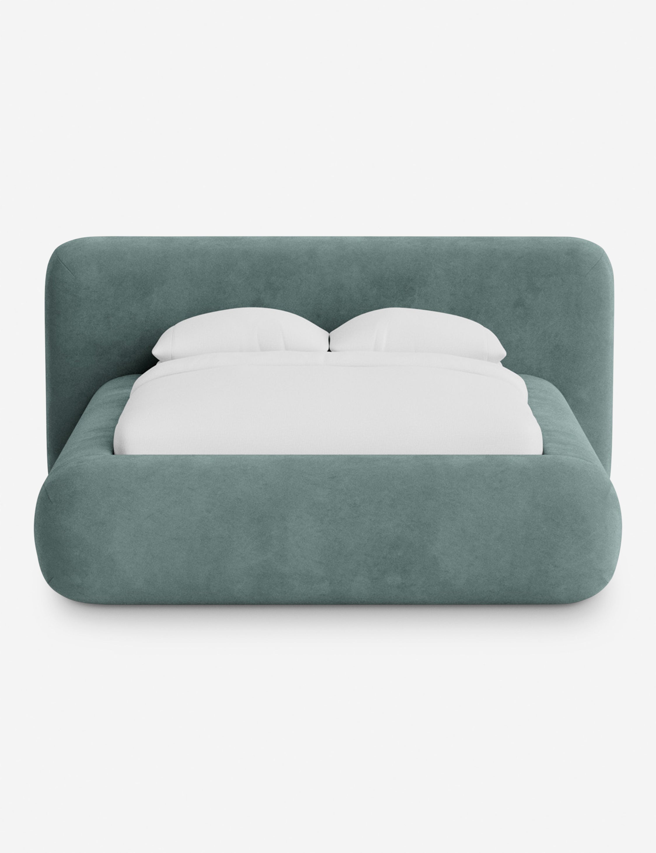 Pendo Rounded Platform Bed | Custom Upholstery, Low-Slung Design