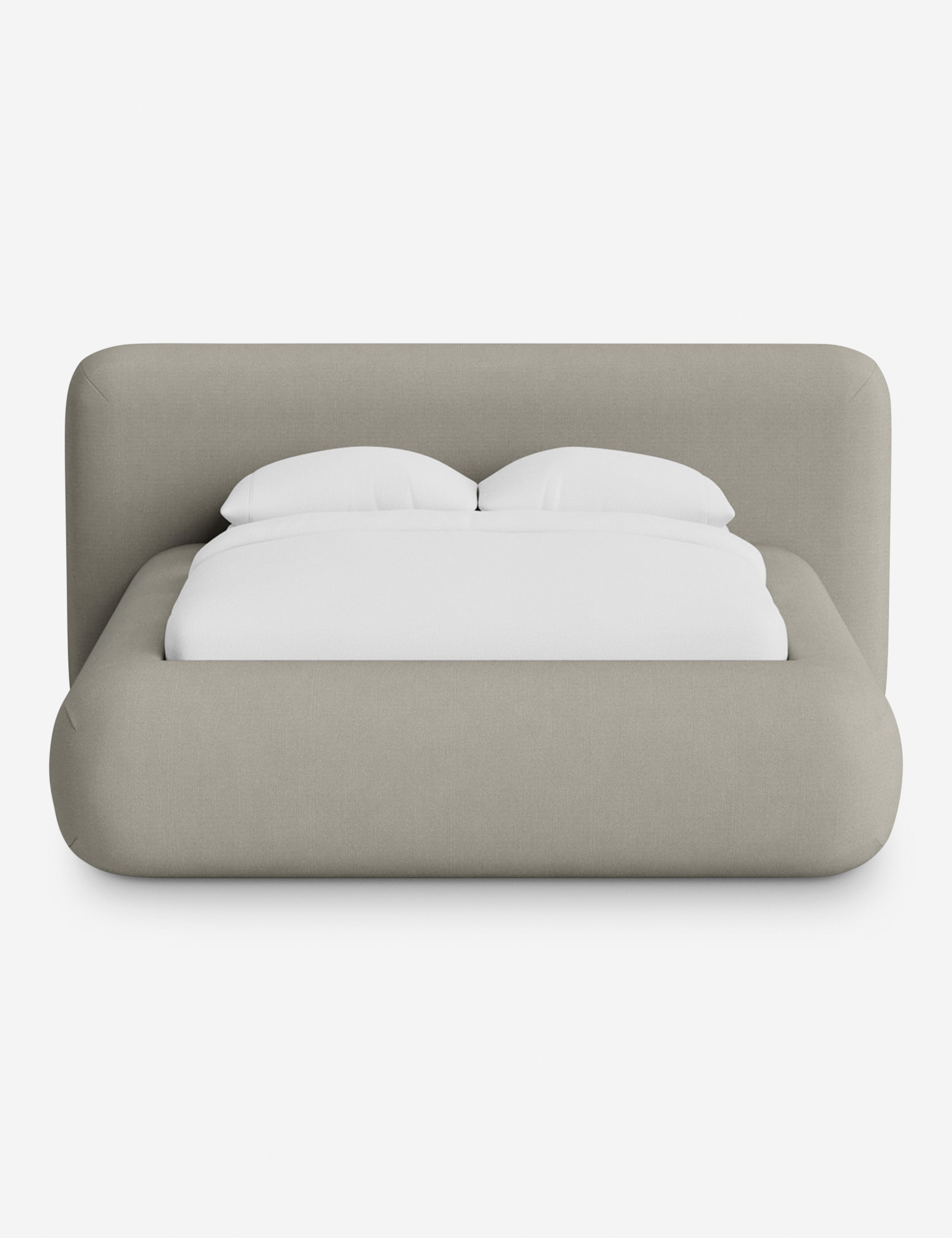 Pendo Rounded Platform Bed | Custom Upholstery, Low-Slung Design