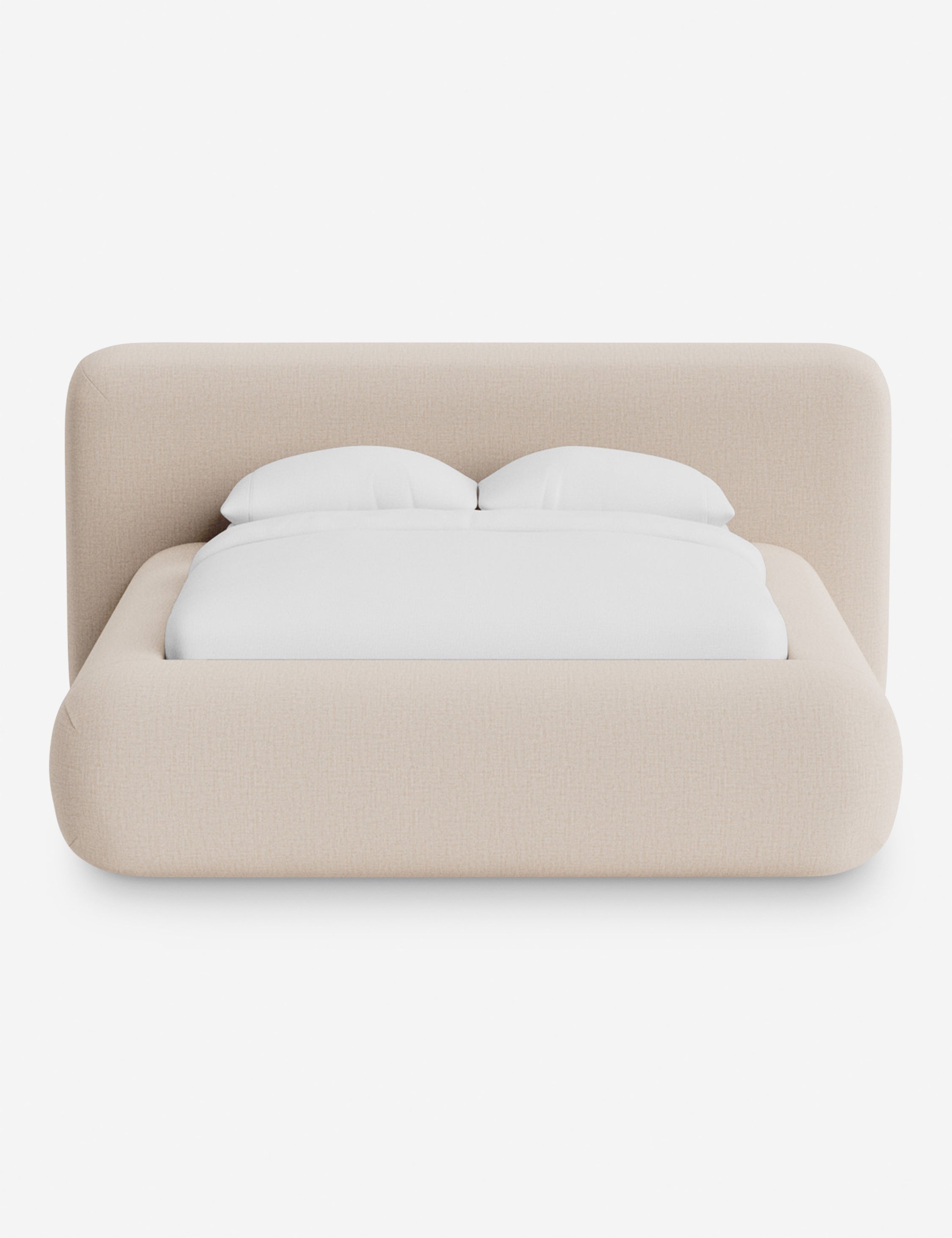 Pendo Rounded Platform Bed | Custom Upholstery, Low-Slung Design