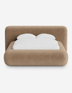 Pendo Rounded Platform Bed | Custom Upholstery, Low-Slung Design