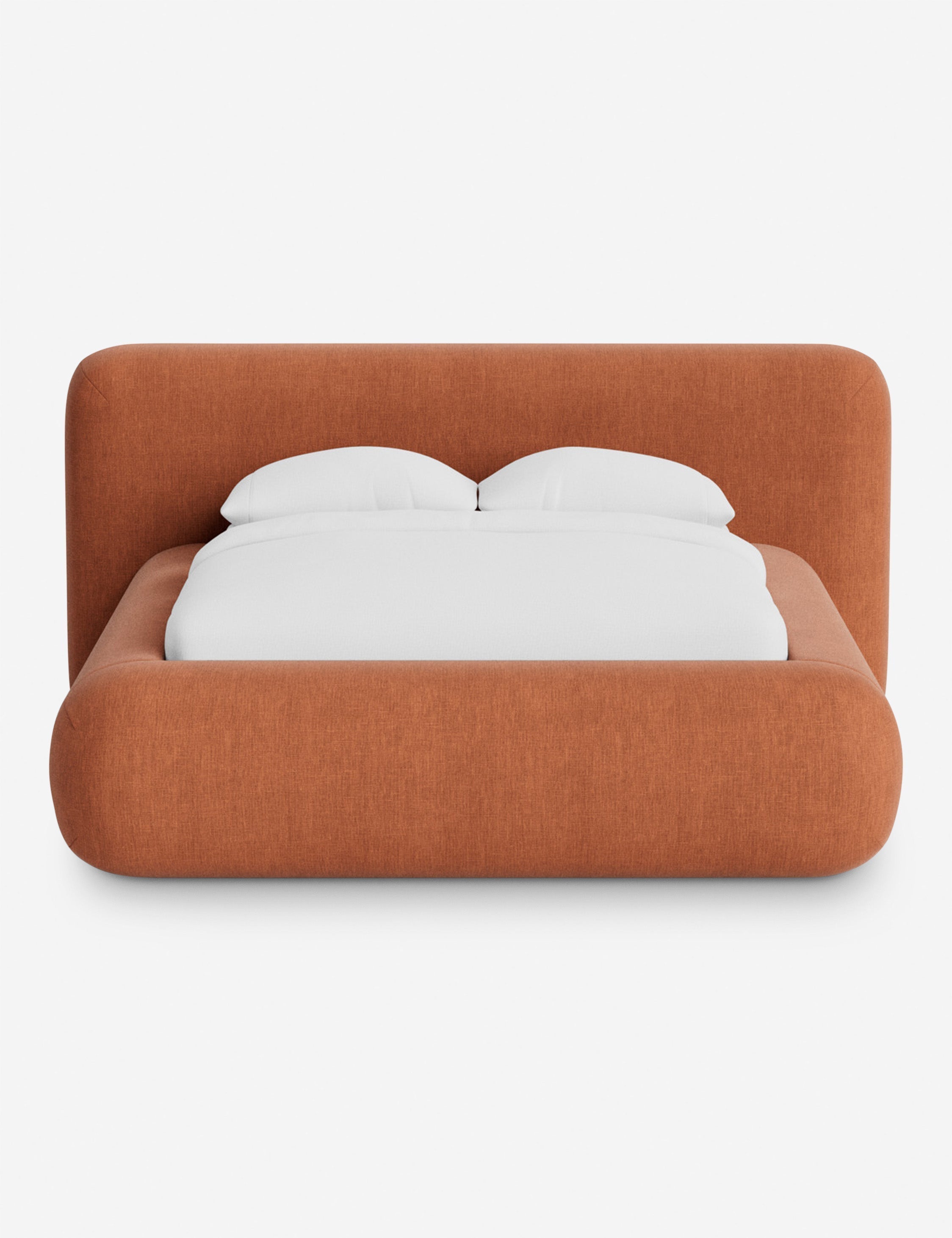 Pendo Rounded Platform Bed | Custom Upholstery, Low-Slung Design