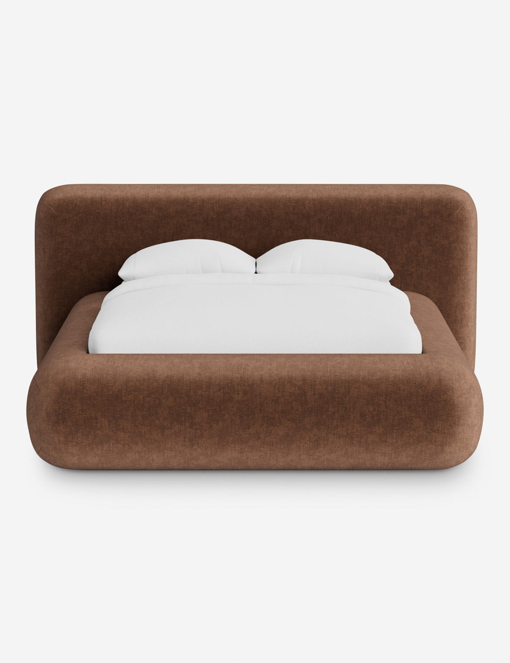 Pendo Rounded Platform Bed | Custom Upholstery, Low-Slung Design