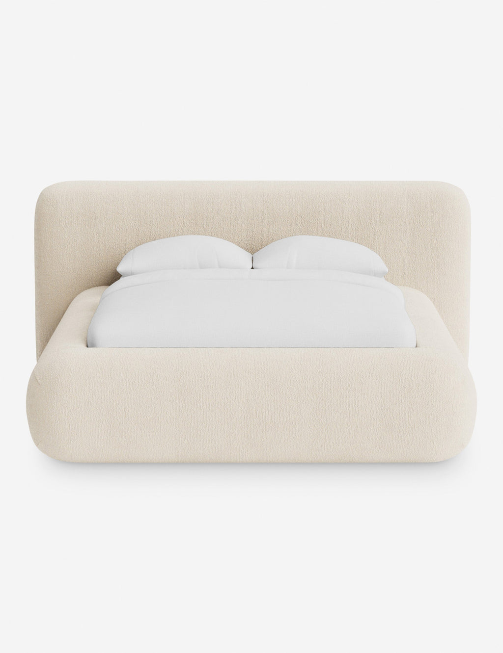 Pendo Rounded Platform Bed | Custom Upholstery, Low-Slung Design