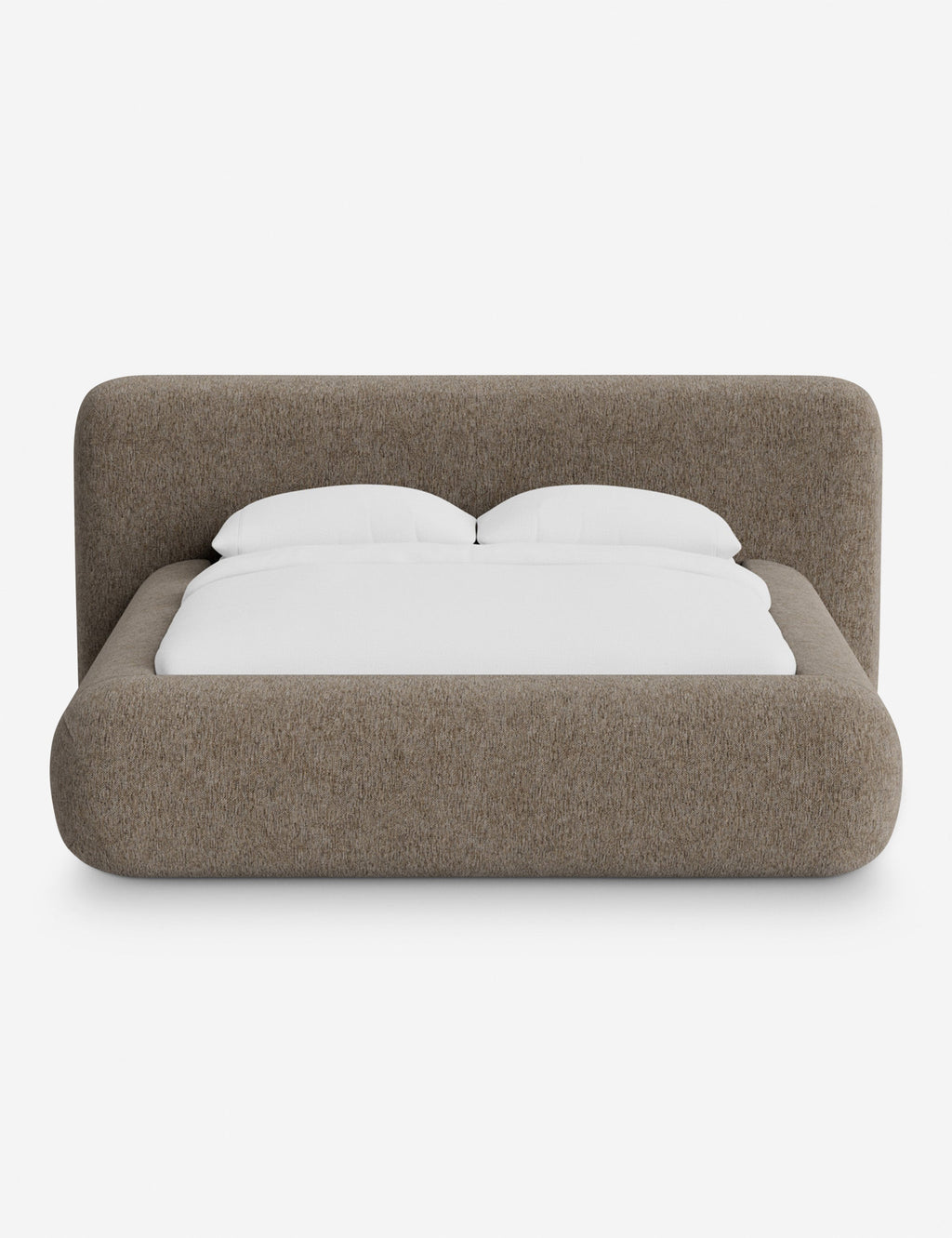 Pendo Rounded Platform Bed | Custom Upholstery, Low-Slung Design