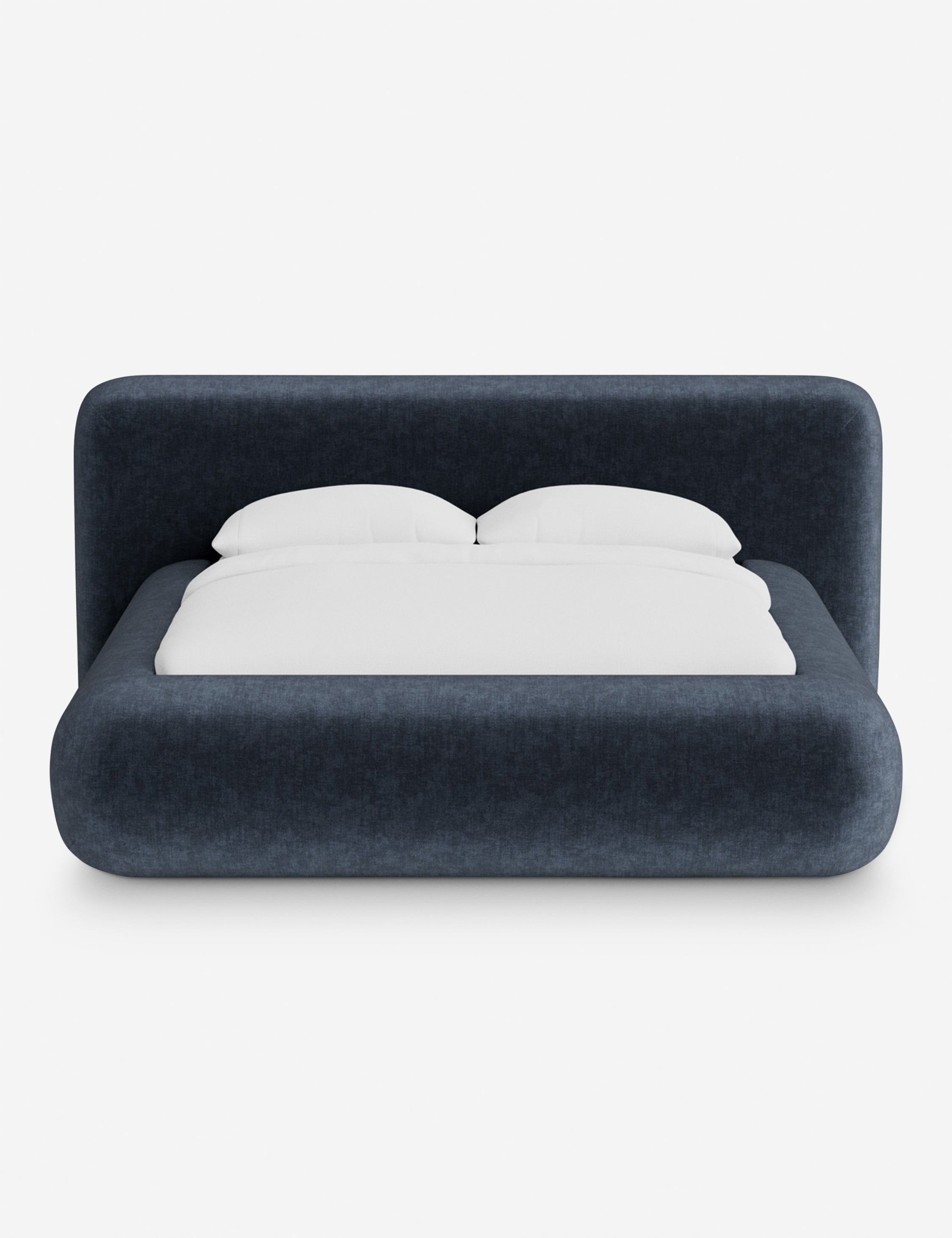 Pendo Rounded Platform Bed | Custom Upholstery, Low-Slung Design