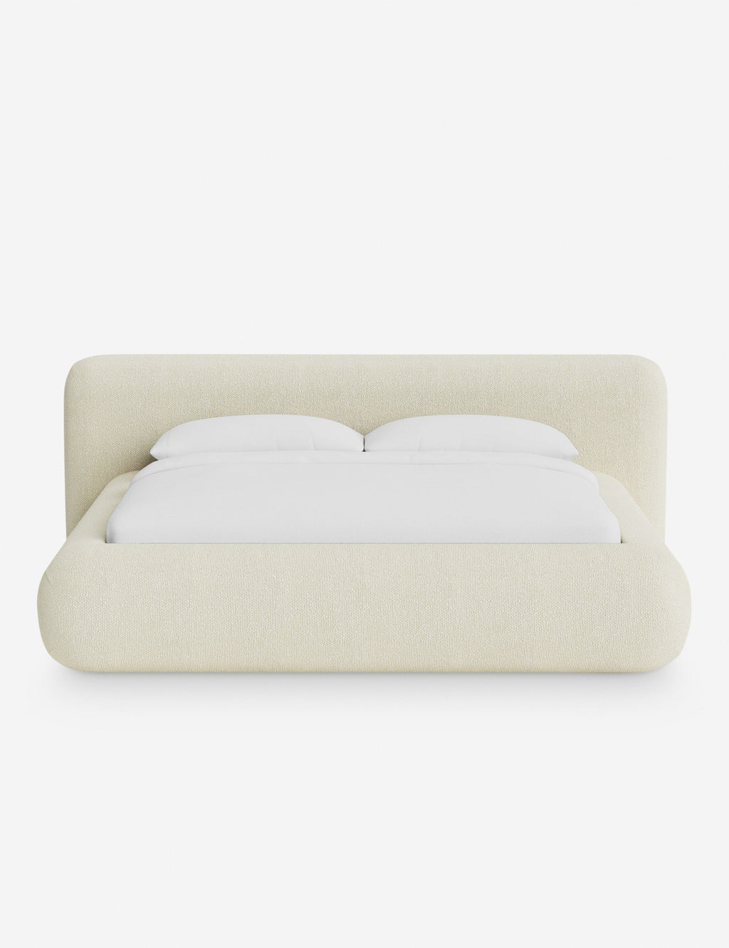 Pendo Rounded Platform Bed | Custom Upholstery, Low-Slung Design