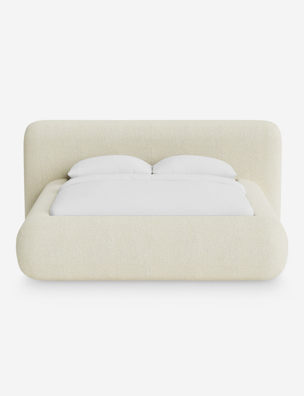 Pendo Rounded Platform Bed | Custom Upholstery, Low-Slung Design