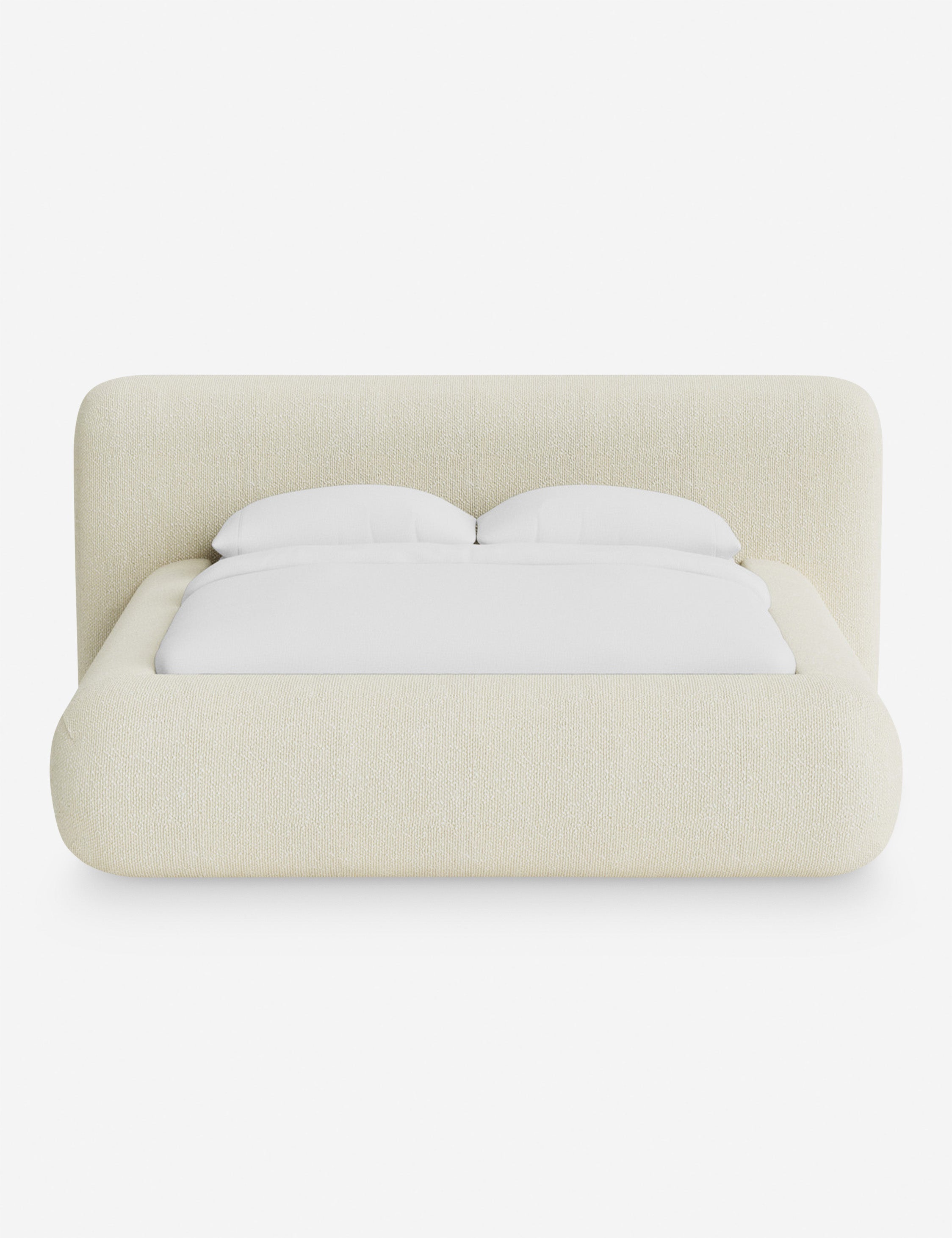 Pendo Rounded Platform Bed | Custom Upholstery, Low-Slung Design