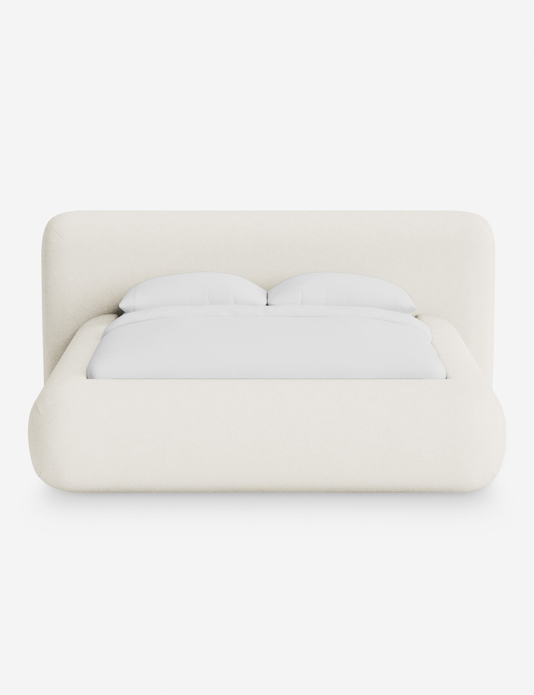 Pendo Rounded Platform Bed | Custom Upholstery, Low-Slung Design