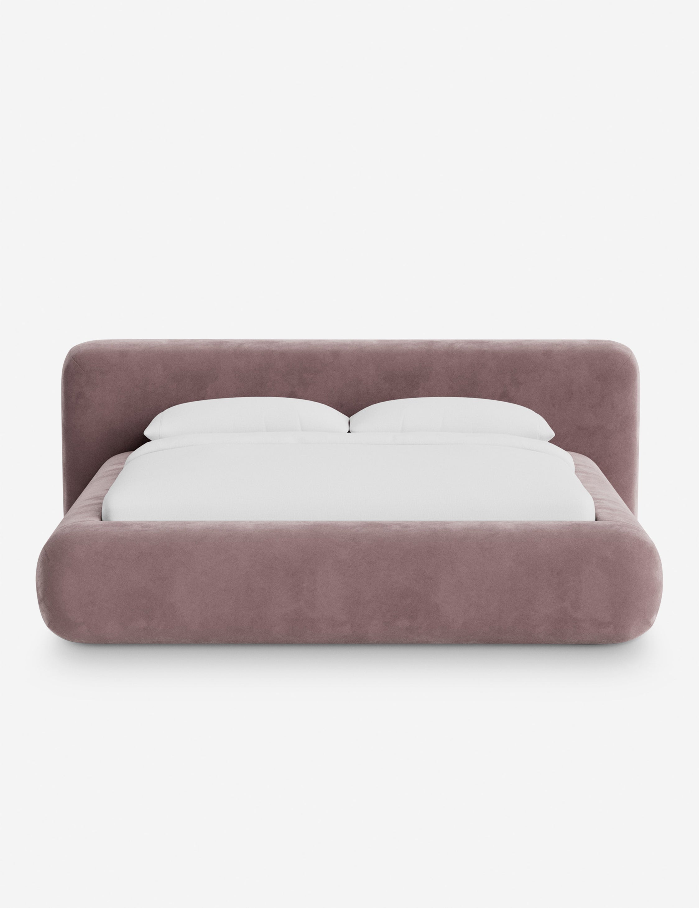 Pendo Rounded Platform Bed | Custom Upholstery, Low-Slung Design