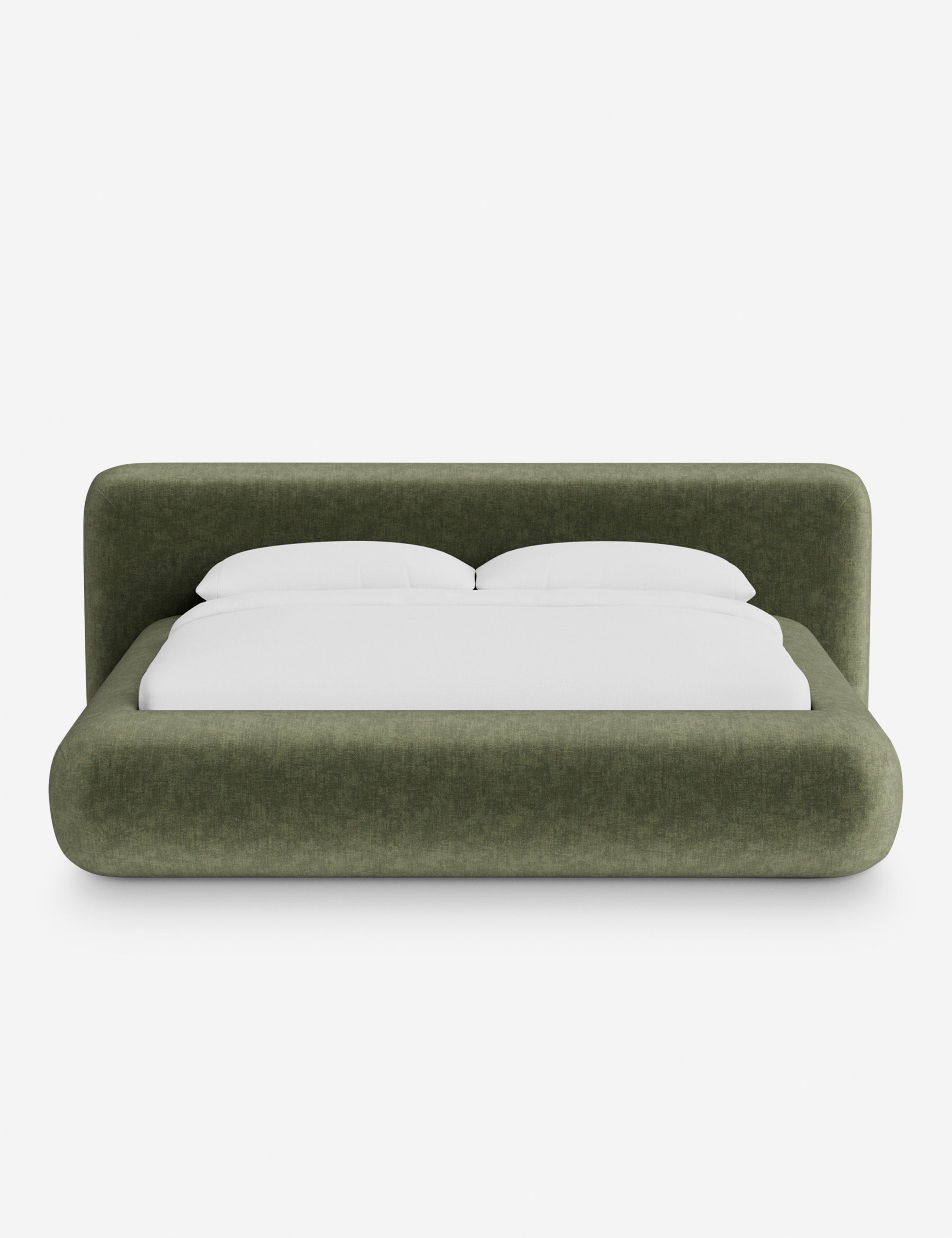 Pendo Rounded Platform Bed | Custom Upholstery, Low-Slung Design