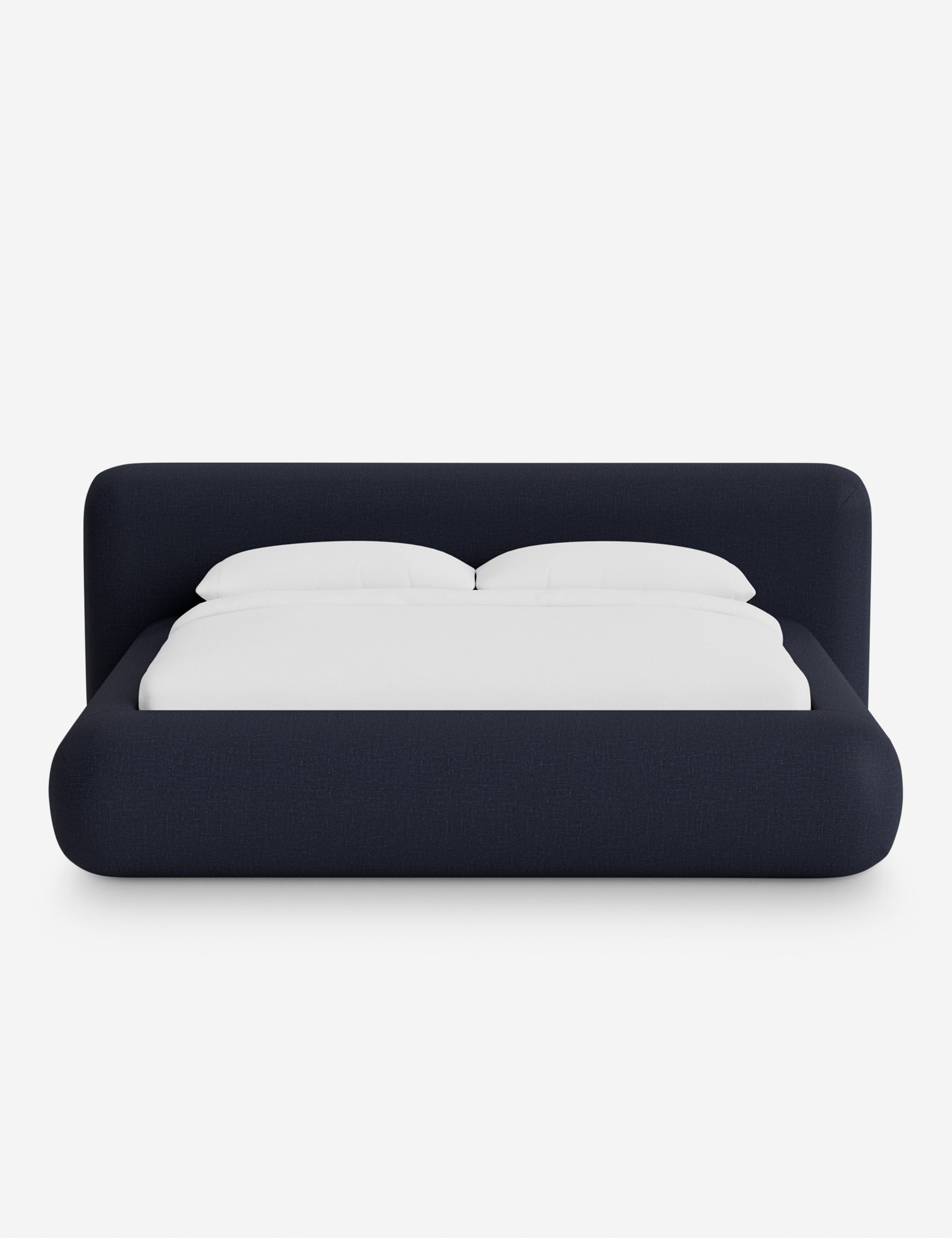 Pendo Rounded Platform Bed | Custom Upholstery, Low-Slung Design