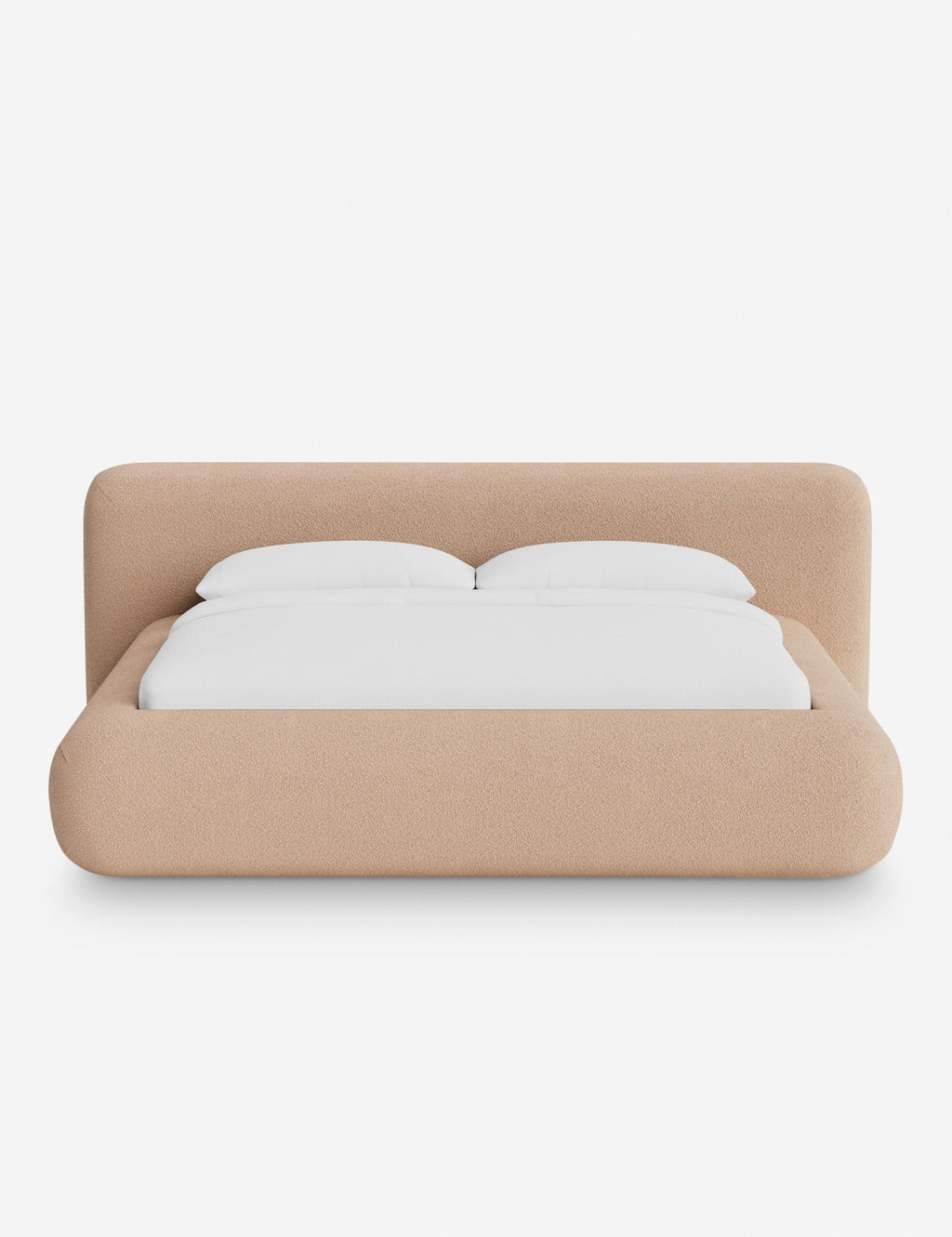Pendo Rounded Platform Bed | Custom Upholstery, Low-Slung Design