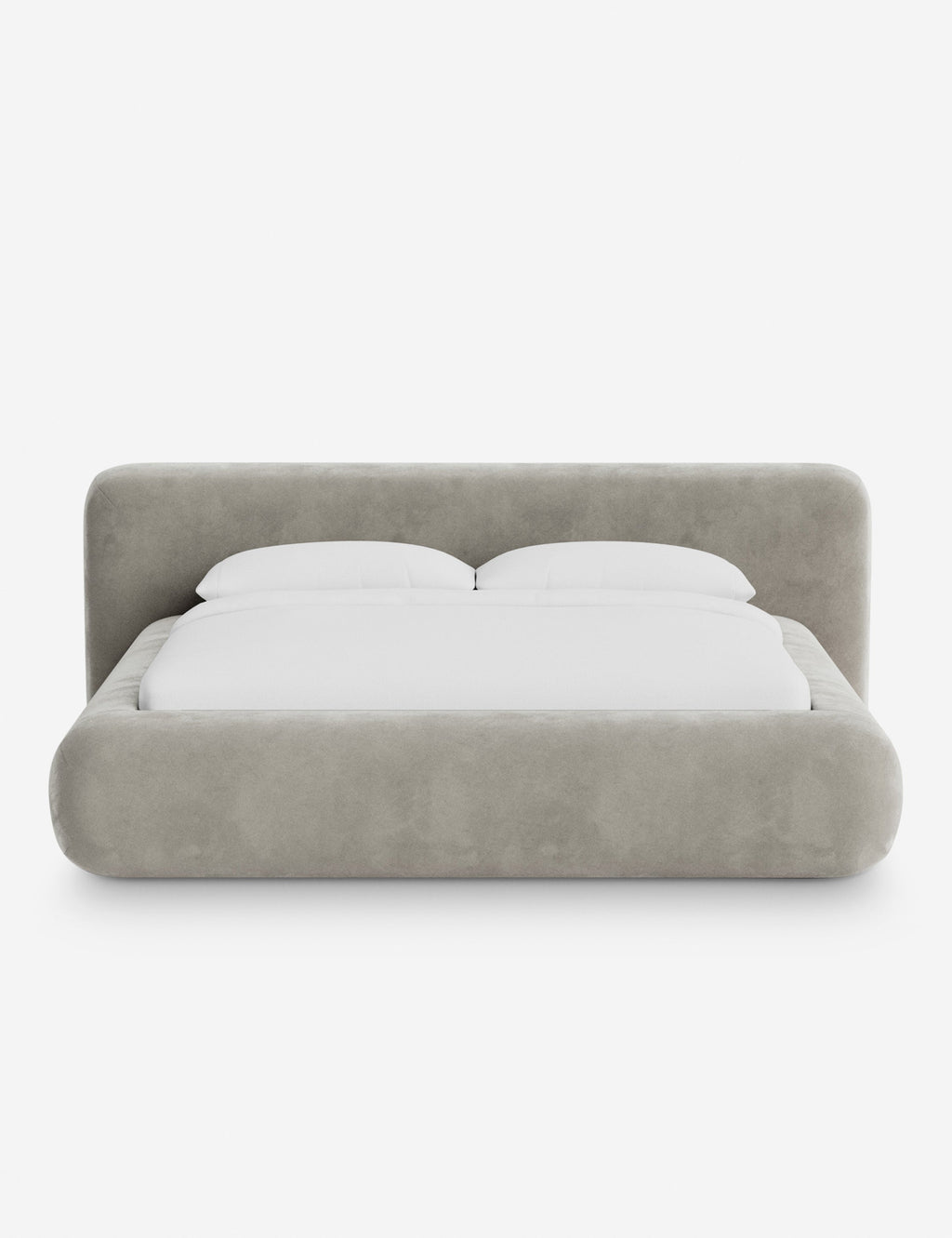 Pendo Rounded Platform Bed | Custom Upholstery, Low-Slung Design
